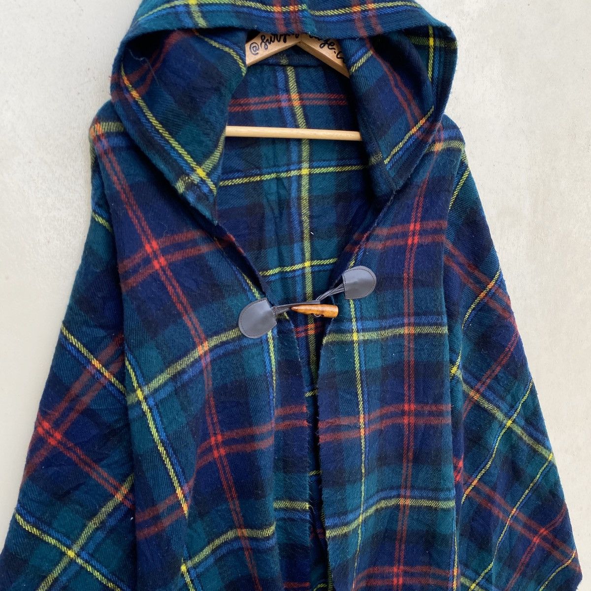 Japanese Brand × Vintage Japanese Brand Plaid Flannel Cloak & Capes Size US M / EU 48-50 / 2 - 4 Thumbnail