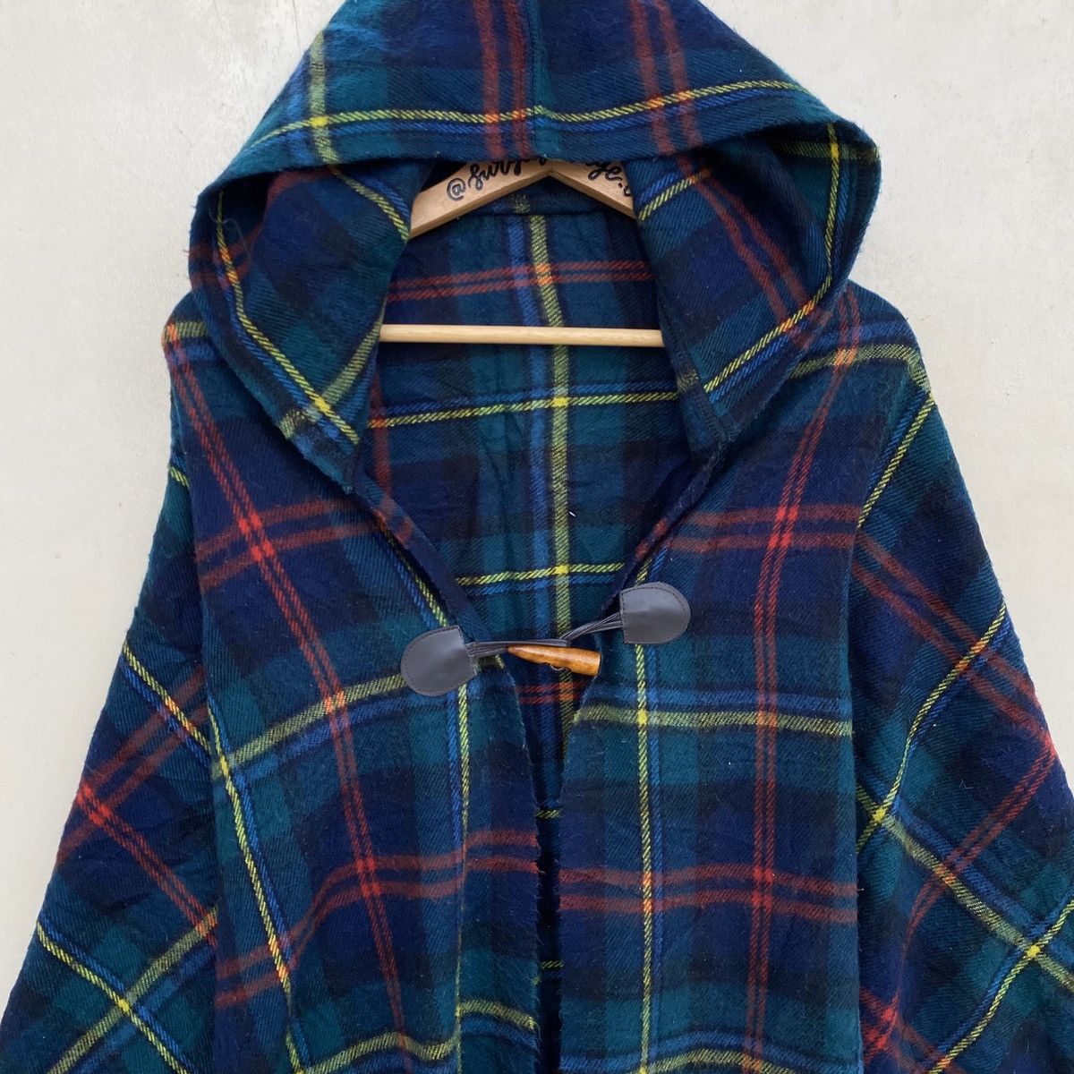 Japanese Brand × Vintage Japanese Brand Plaid Flannel Cloak & Capes Size US M / EU 48-50 / 2 - 2 Thumbnail