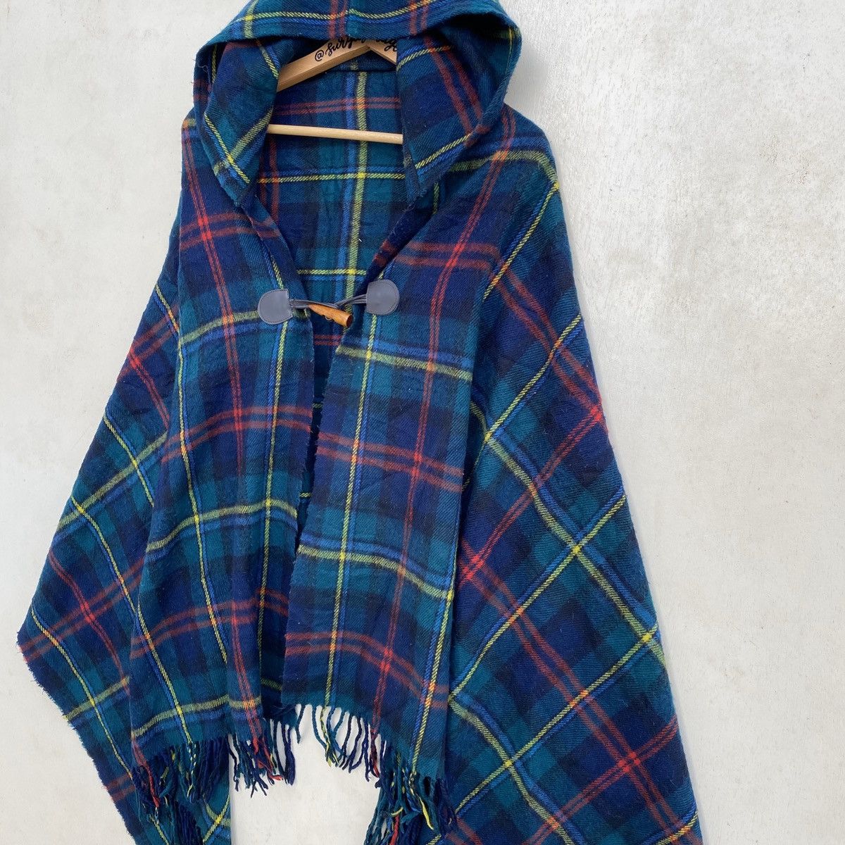 Japanese Brand × Vintage Japanese Brand Plaid Flannel Cloak & Capes Size US M / EU 48-50 / 2 - 3 Thumbnail