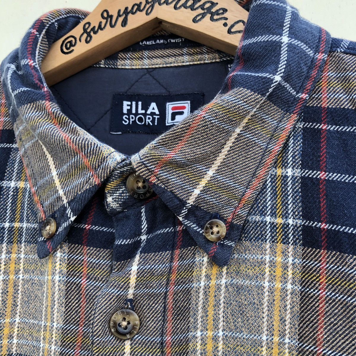 Fila Distressed Fila Sport Lakeland Twist Cotton Shirt Button Up Size US XL / EU 56 / 4 - 3 Thumbnail