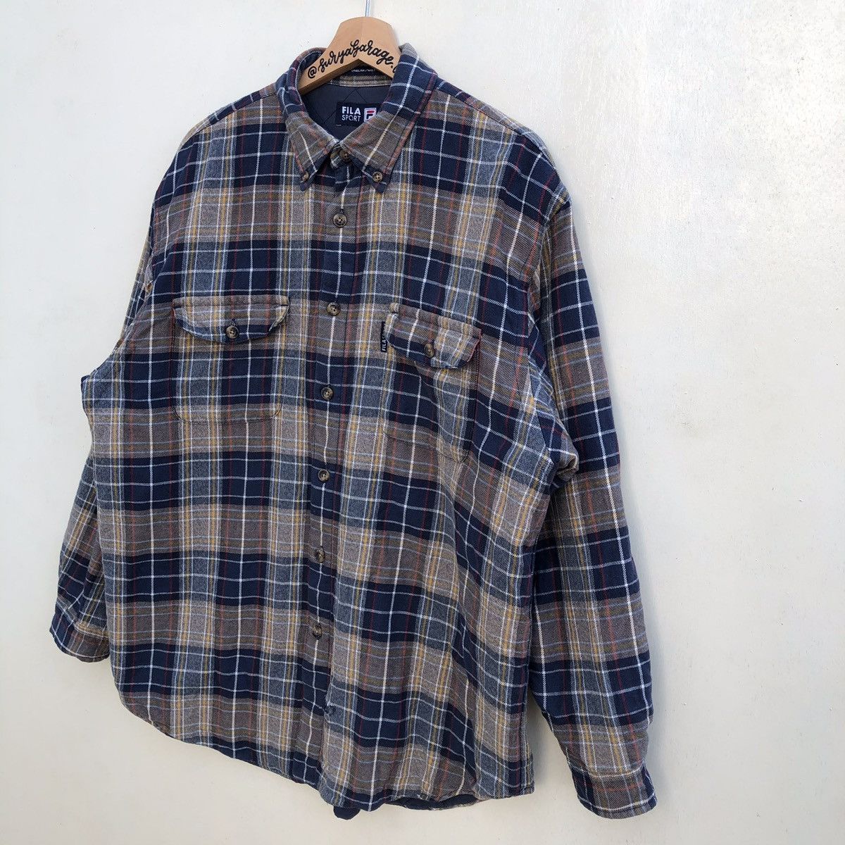 Fila Distressed Fila Sport Lakeland Twist Cotton Shirt Button Up Size US XL / EU 56 / 4 - 5 Thumbnail