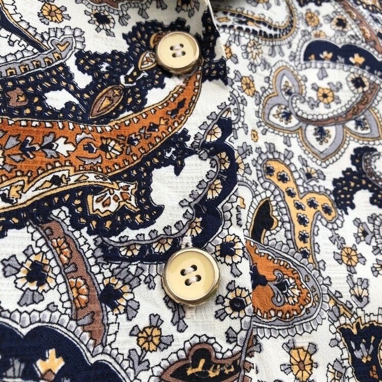 Japanese Brand × Vintage Abstract Design Japanese Brand Shirt Button Ups Size US S / EU 44-46 / 1 - 5 Thumbnail