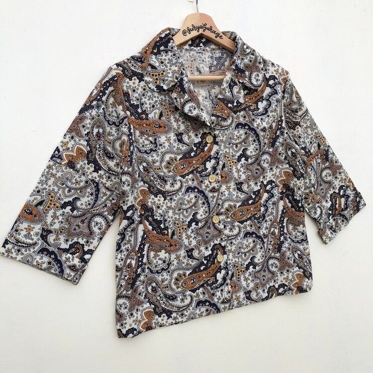 Japanese Brand × Vintage Abstract Design Japanese Brand Shirt Button Ups Size US S / EU 44-46 / 1 - 4 Thumbnail