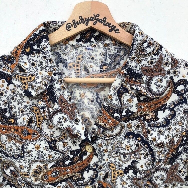 Japanese Brand × Vintage Abstract Design Japanese Brand Shirt Button Ups Size US S / EU 44-46 / 1 - 2 Thumbnail