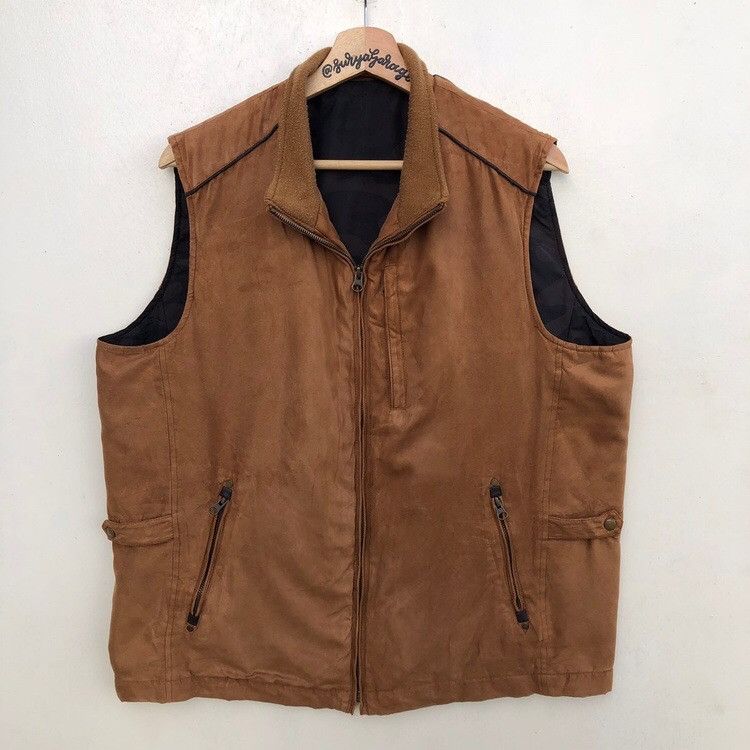 Japanese Brand × Vintage Vintage Japanese Brand Suede Sleeveless Jacket Size US XL / EU 56 / 4 - 8 Thumbnail