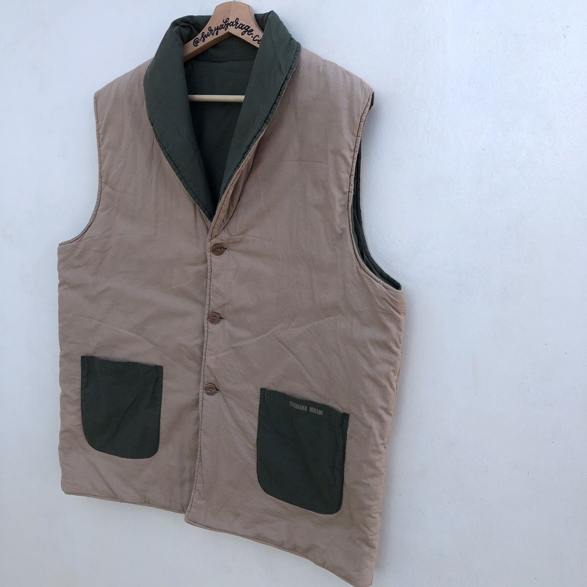 Japanese Brand × Vintage Vintage Reversible Yokohama Minami Sleeveless Cotton Jacket Size US L / EU 52-54 / 3 - 6 Thumbnail