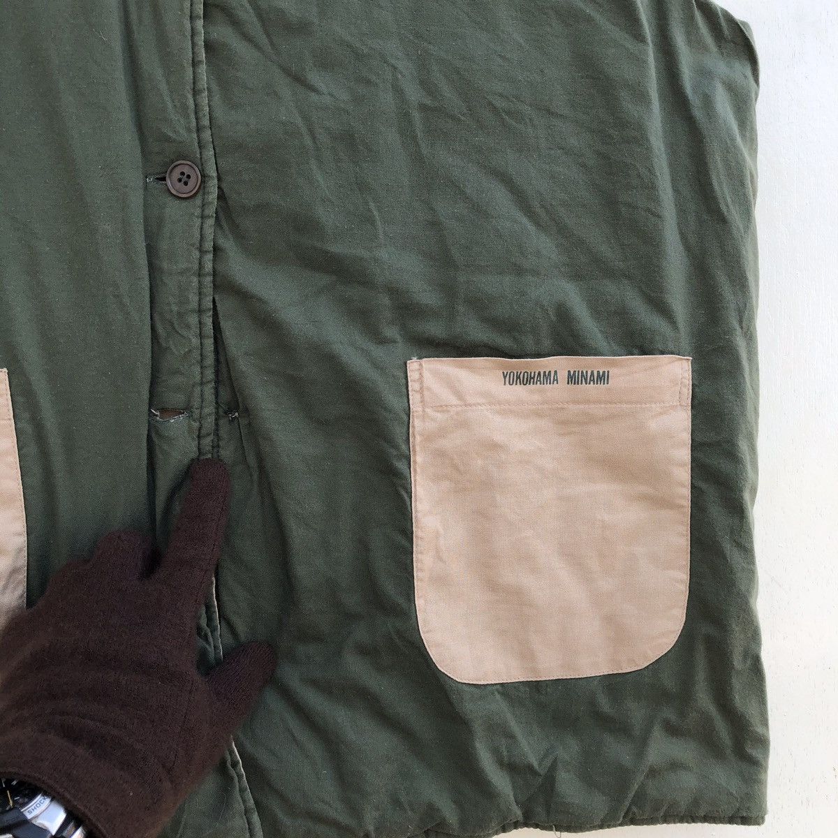 Japanese Brand × Vintage Vintage Reversible Yokohama Minami Sleeveless Cotton Jacket Size US L / EU 52-54 / 3 - 4 Thumbnail
