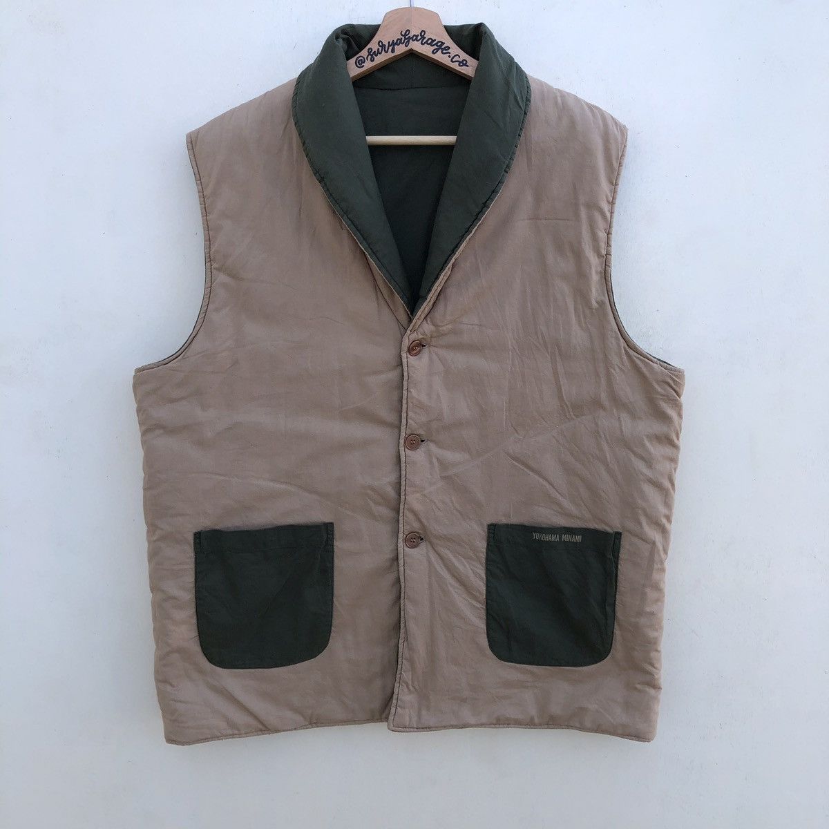 Japanese Brand × Vintage Vintage Reversible Yokohama Minami Sleeveless Cotton Jacket Size US L / EU 52-54 / 3 - 1 Thumbnail