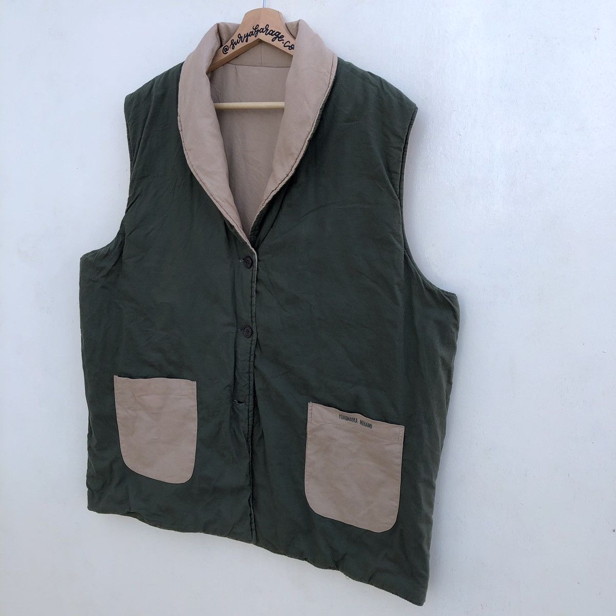 Japanese Brand × Vintage Vintage Reversible Yokohama Minami Sleeveless Cotton Jacket Size US L / EU 52-54 / 3 - 10 Thumbnail