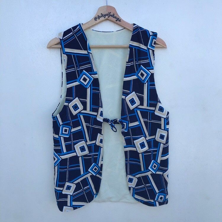 Japanese Brand Japanese Traditional Sleeveless Abstract Kimono Light Jacket Size US XXS / EU 40 - 1 Thumbnail