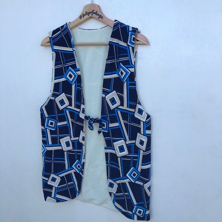 Japanese Brand Japanese Traditional Sleeveless Abstract Kimono Light Jacket Size US XXS / EU 40 - 2 Thumbnail