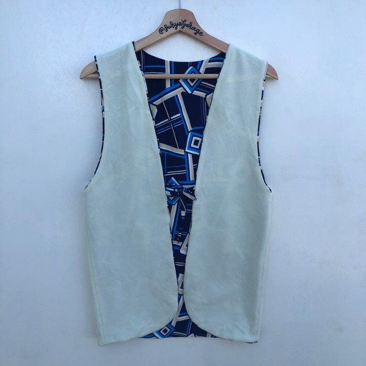 Japanese Brand Japanese Traditional Sleeveless Abstract Kimono Light Jacket Size US XXS / EU 40 - 4 Thumbnail