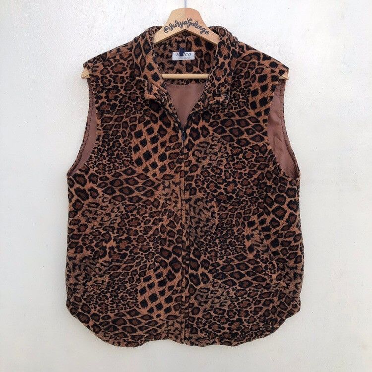 Designer × Japanese Brand × Vintage Vintage Unico Milano Collection Cheetah Sleeveless Jacket Size US M / EU 48-50 / 2 - 1 Thumbnail