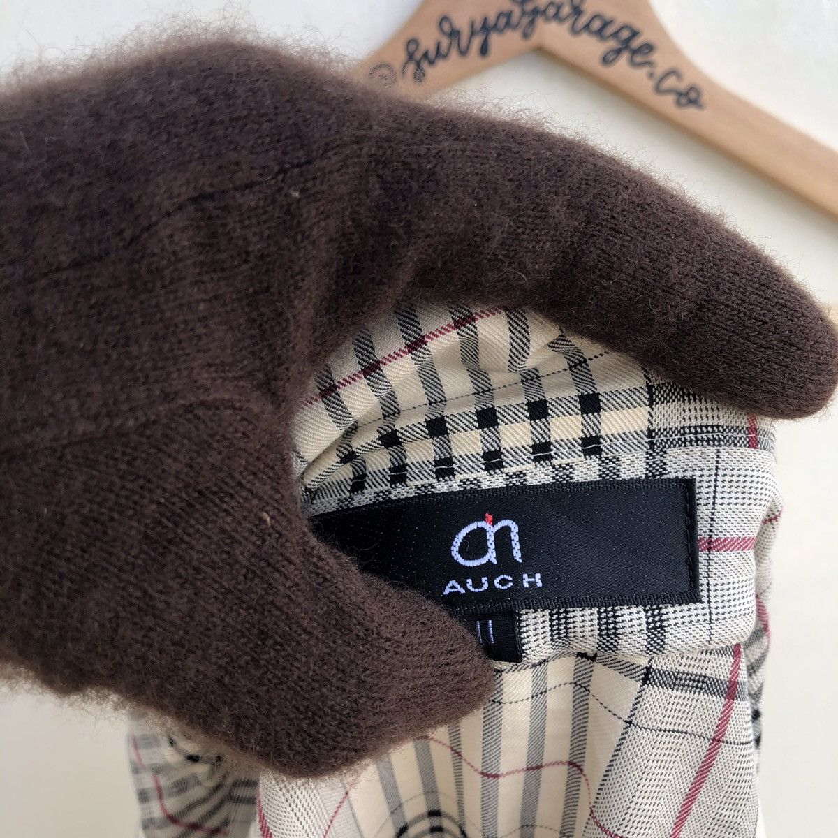 Designer × Japanese Brand × Vintage Vintage Japanese Brand Auch Nova Check Parka/Long Coat Size US M / EU 48-50 / 2 - 15 Thumbnail