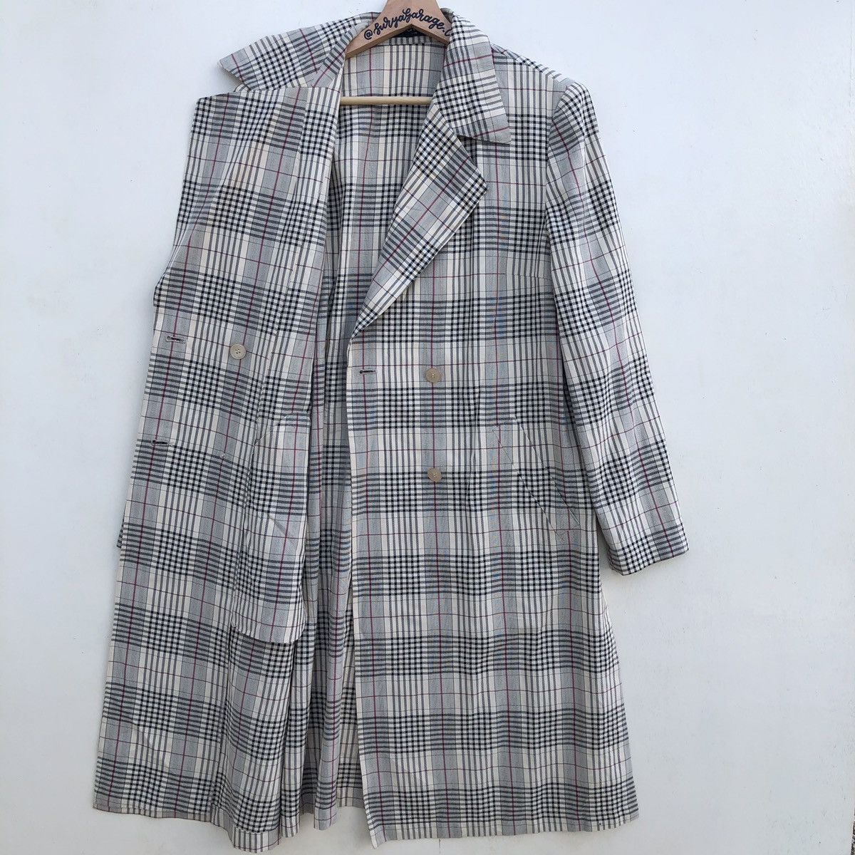 Designer × Japanese Brand × Vintage Vintage Japanese Brand Auch Nova Check Parka/Long Coat Size US M / EU 48-50 / 2 - 10 Thumbnail