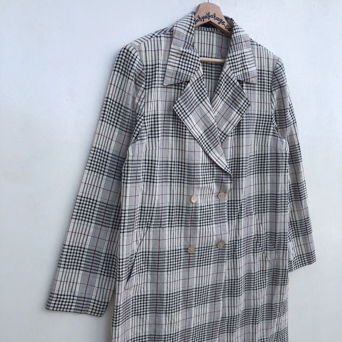 Designer × Japanese Brand × Vintage Vintage Japanese Brand Auch Nova Check Parka/Long Coat Size US M / EU 48-50 / 2 - 5 Thumbnail