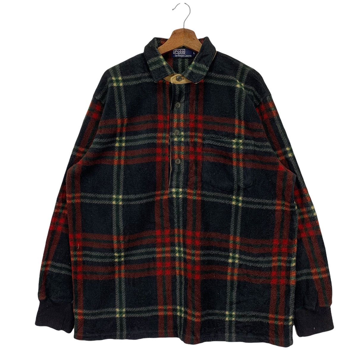 Polo Ralph Lauren × Ralph Lauren Vintage 90s Polo Ralph Lauren Fleece Sweater Size US L / EU 52-54 / 3 - 1 Thumbnail