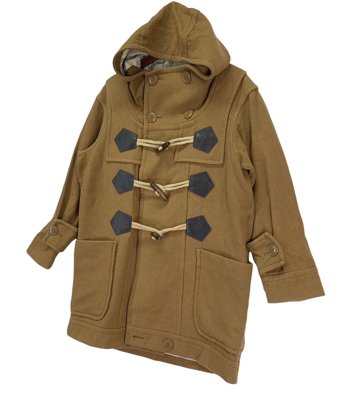 Designer × Issey Miyake × Vintage Designer Ne Net Issey Miyake Toggle Button Wool Duffle Coat Size US M / EU 48-50 / 2 - 2 Thumbnail