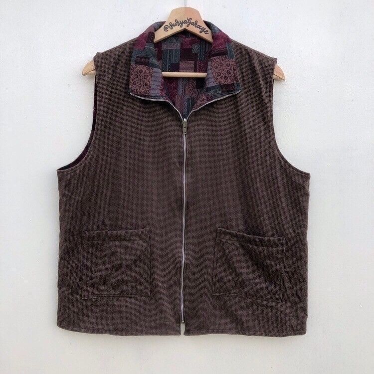 Japanese Brand × Vintage Vintage Reversible Japanese Brand Sleeveless Light Jacket Size US M / EU 48-50 / 2 - 2 Thumbnail