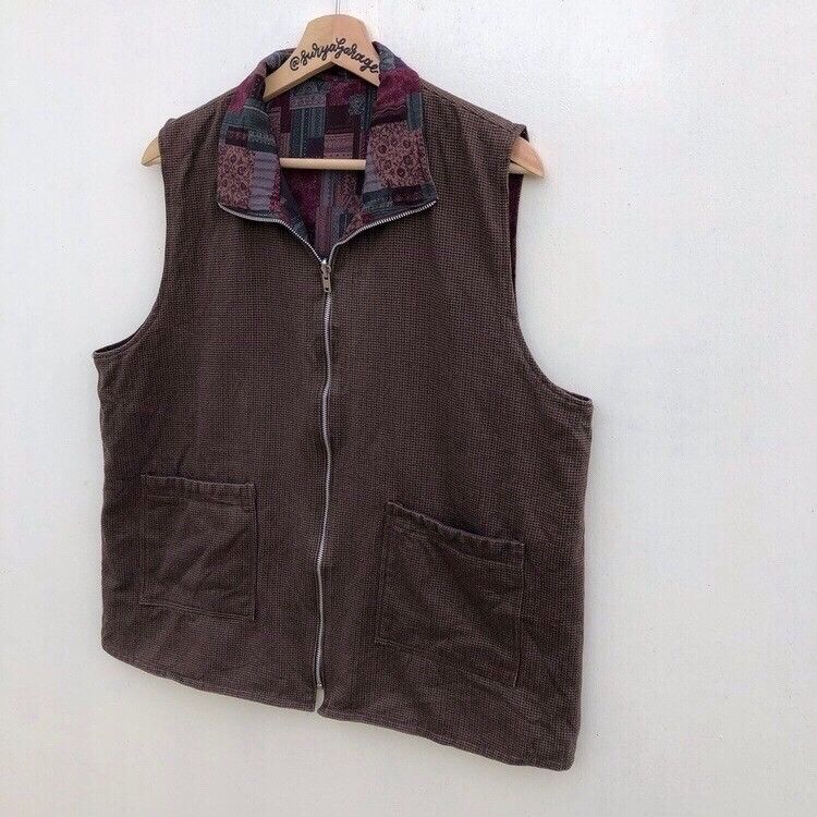 Japanese Brand × Vintage Vintage Reversible Japanese Brand Sleeveless Light Jacket Size US M / EU 48-50 / 2 - 8 Thumbnail