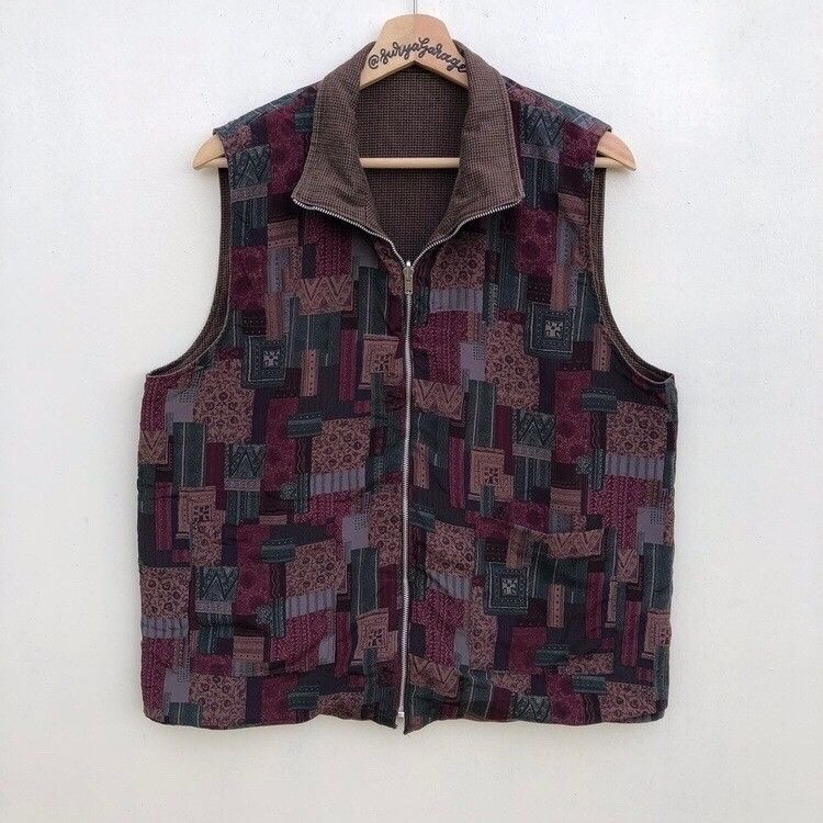 Japanese Brand × Vintage Vintage Reversible Japanese Brand Sleeveless Light Jacket Size US M / EU 48-50 / 2 - 1 Thumbnail