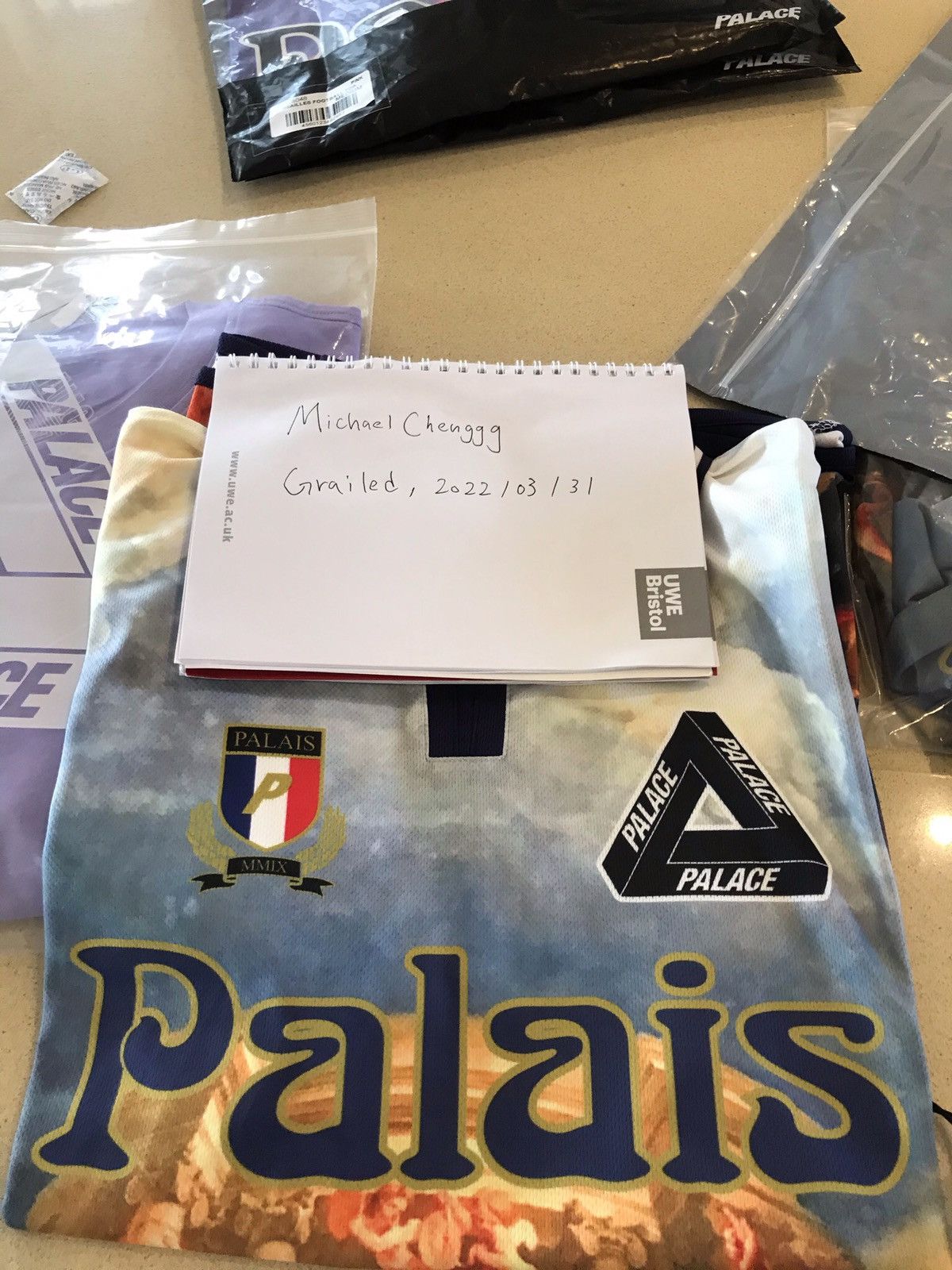 Palace Palace Skateboards Persailles Football Top White | Grailed