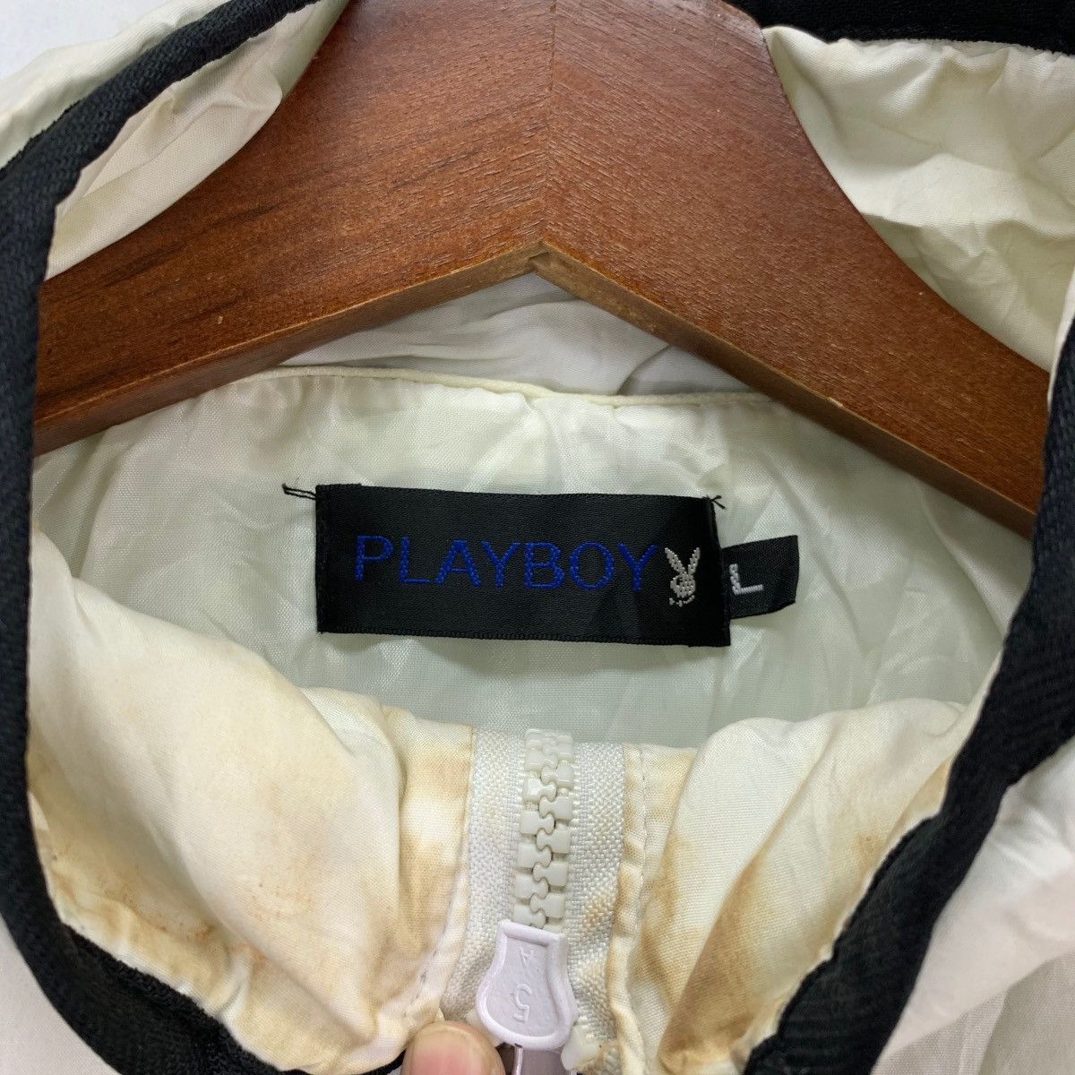 Playboy × Vintage Vintage Playboy Bunny White Jacket Puffer Size US L / EU 52-54 / 3 - 12 Thumbnail