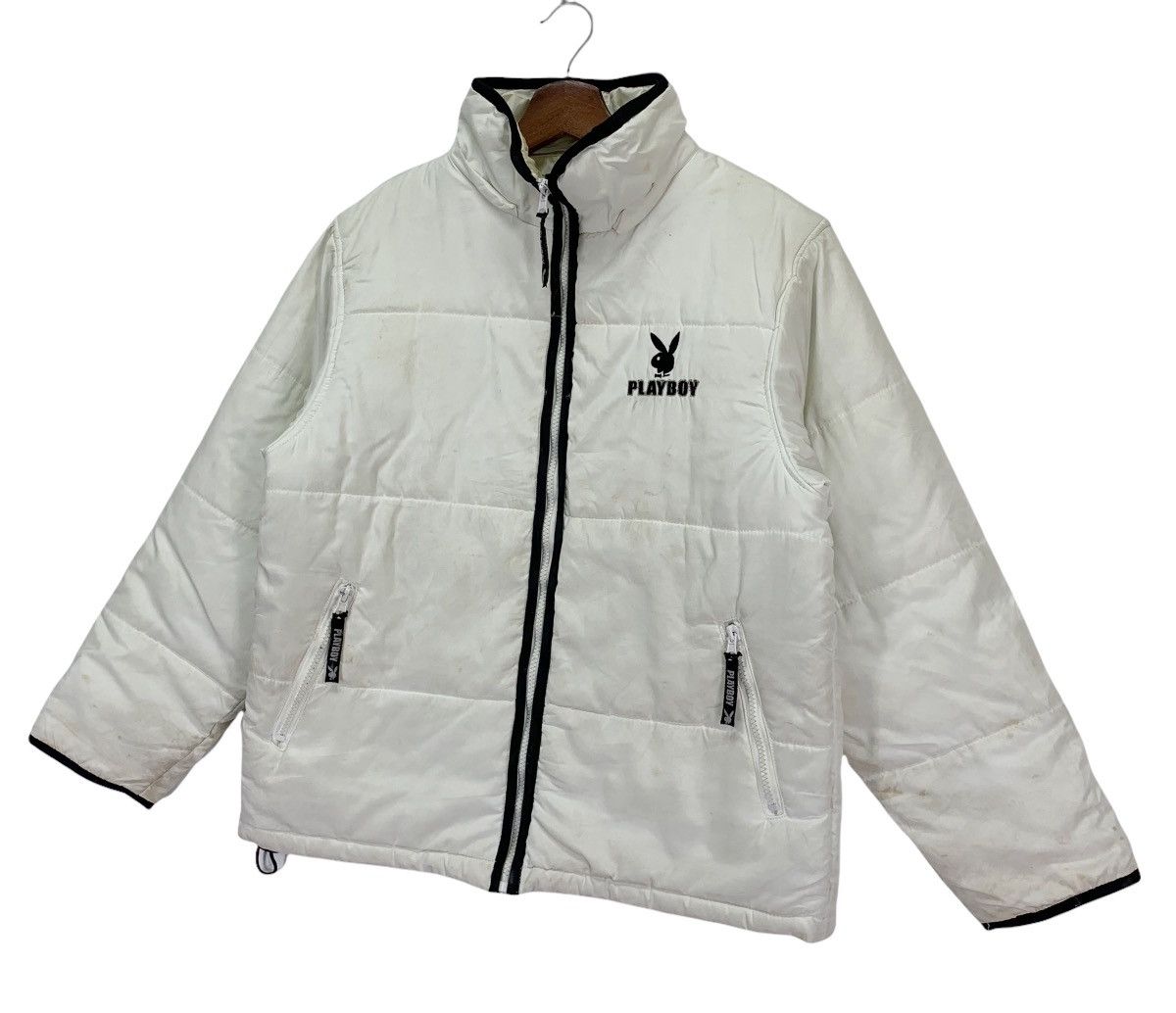 Playboy × Vintage Vintage Playboy Bunny White Jacket Puffer Size US L / EU 52-54 / 3 - 2 Thumbnail