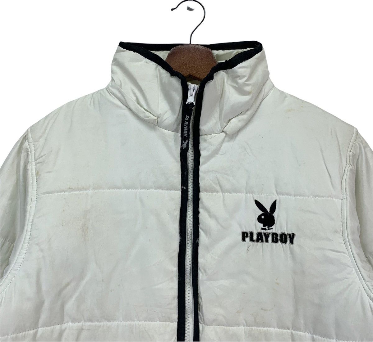 Playboy × Vintage Vintage Playboy Bunny White Jacket Puffer Size US L / EU 52-54 / 3 - 4 Thumbnail