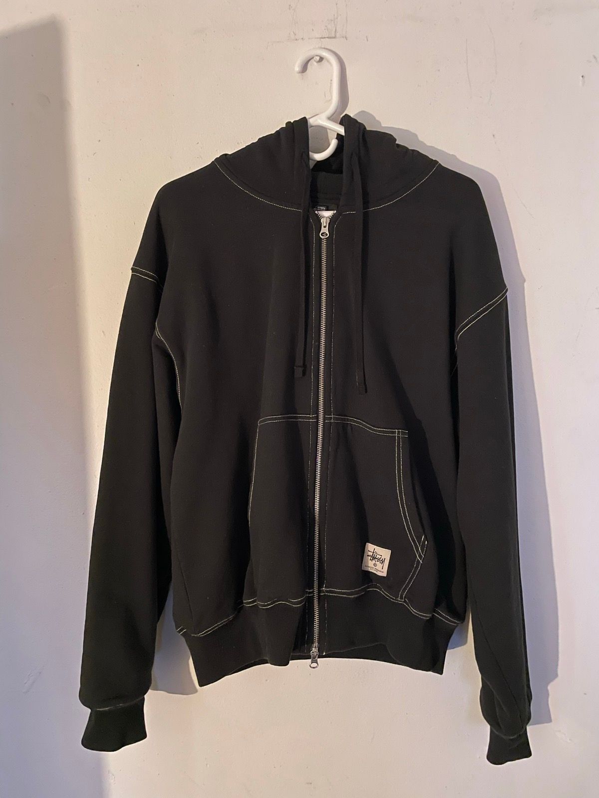Stussy Double face label zip hoodie | Grailed