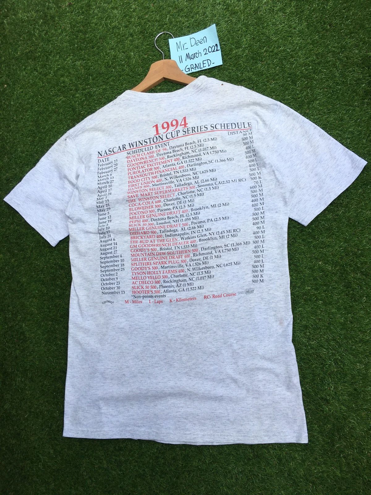 Nutmeg Vintage Nutmeg Winston Cup Series 1994 NASCAR Tshirt Size US M / EU 48-50 / 2 - 15 Thumbnail