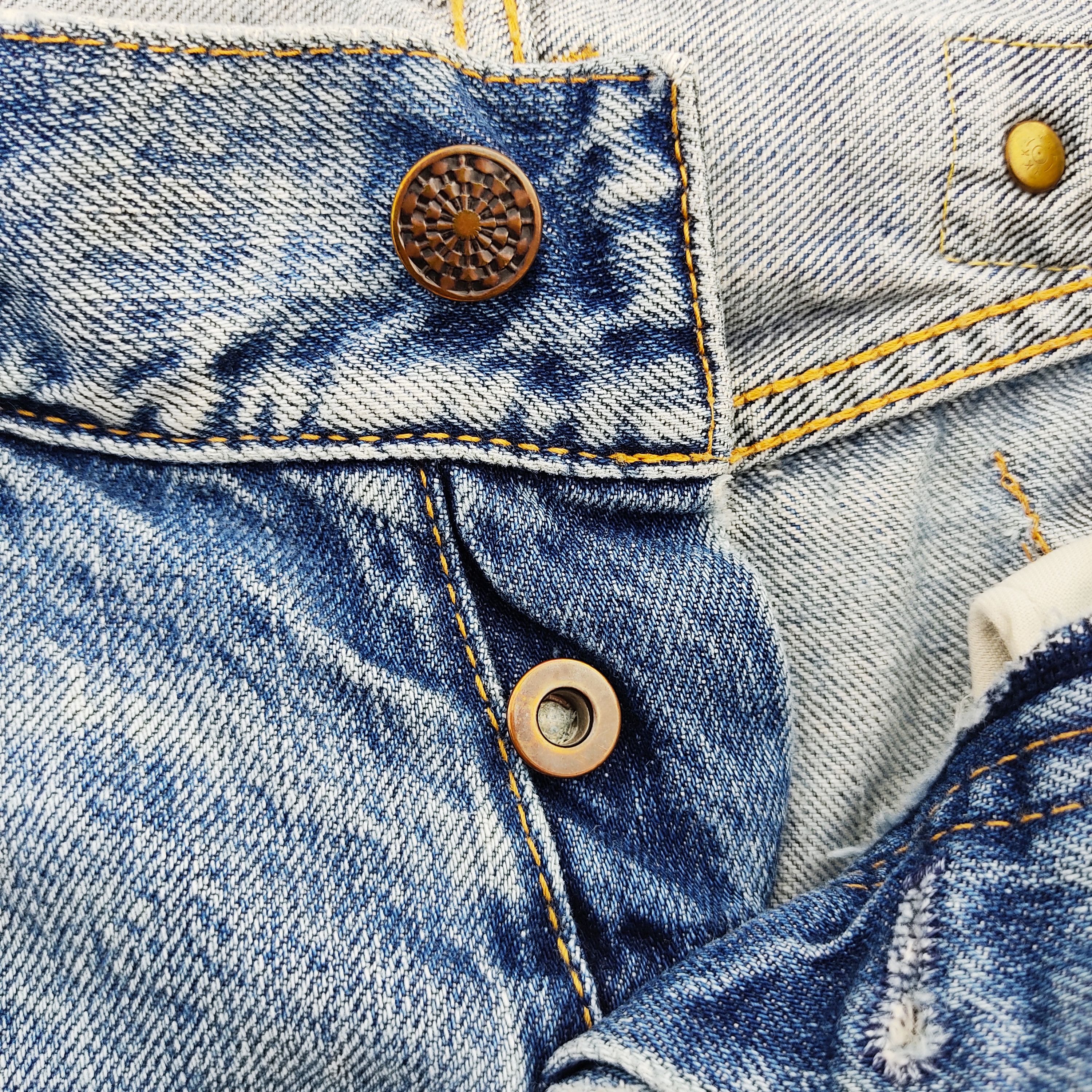 Japanese Brand Muchacha Distressed Flare Denim Jeans Size US 30 / EU 46 - 10 Thumbnail