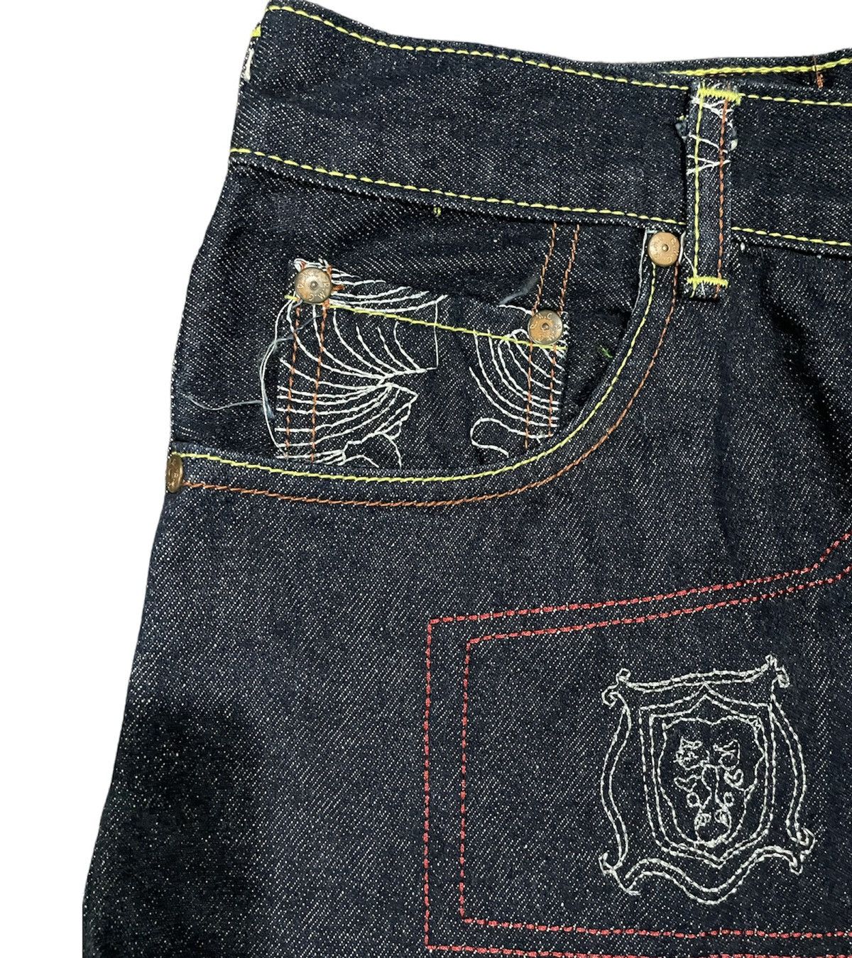 Japanese Brand RMC Martin Ksohoh Japanese Pattern Embroidery Pocket Shorts Size US 36 / EU 52 - 5 Thumbnail