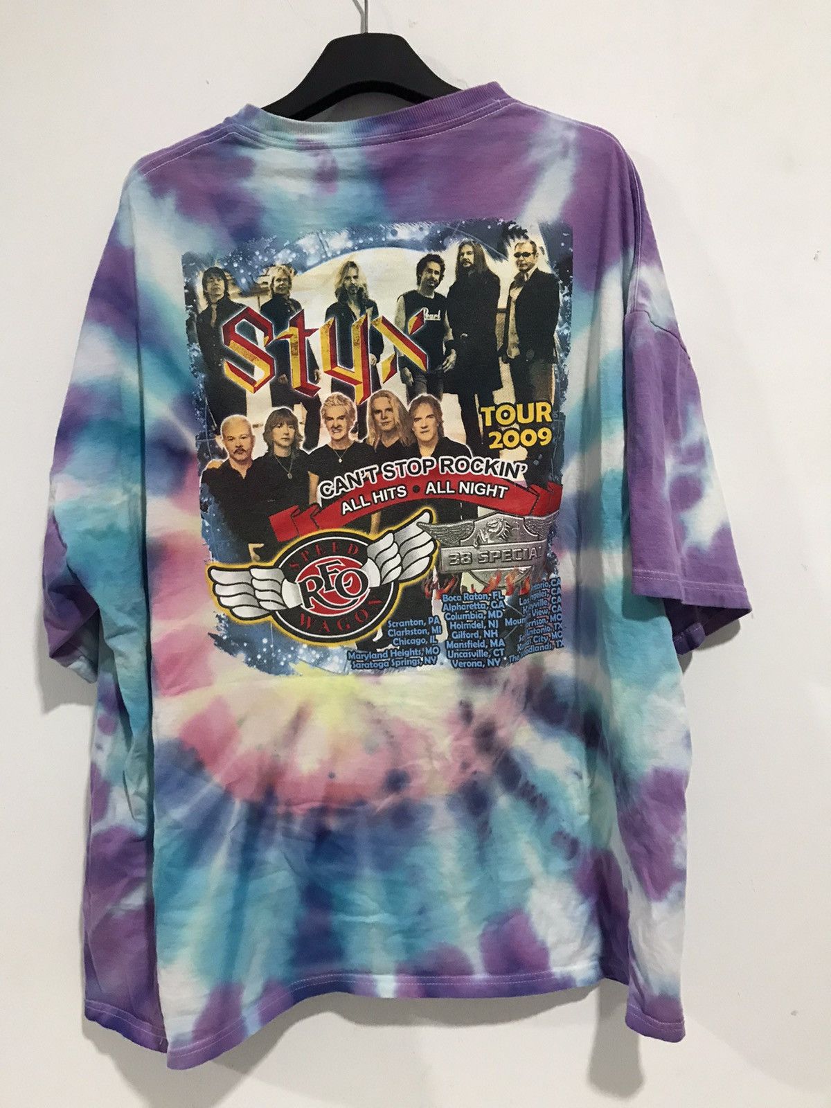 Band Tees × Vintage SHIRT TIE DYE SPEED REO WACON TOUR 2009 Size US XXL / EU 58 / 5 - 3 Thumbnail