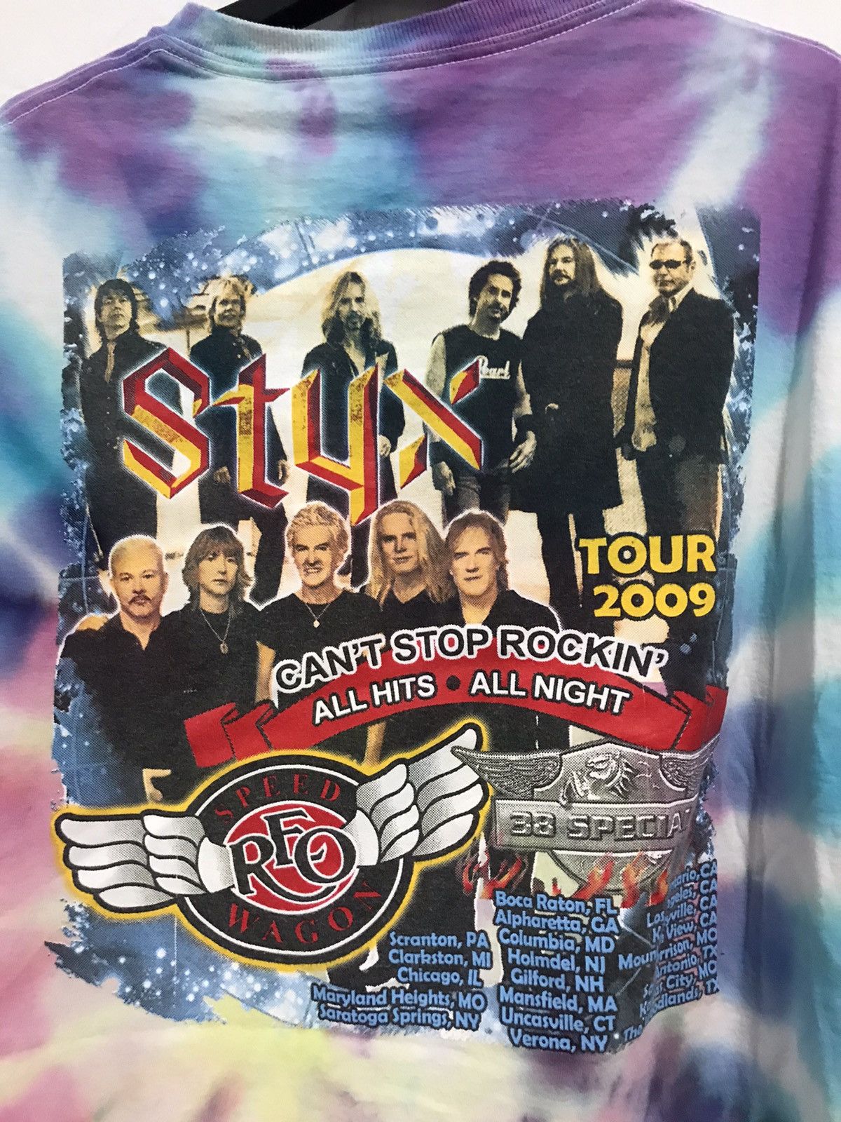 Band Tees × Vintage SHIRT TIE DYE SPEED REO WACON TOUR 2009 Size US XXL / EU 58 / 5 - 4 Thumbnail