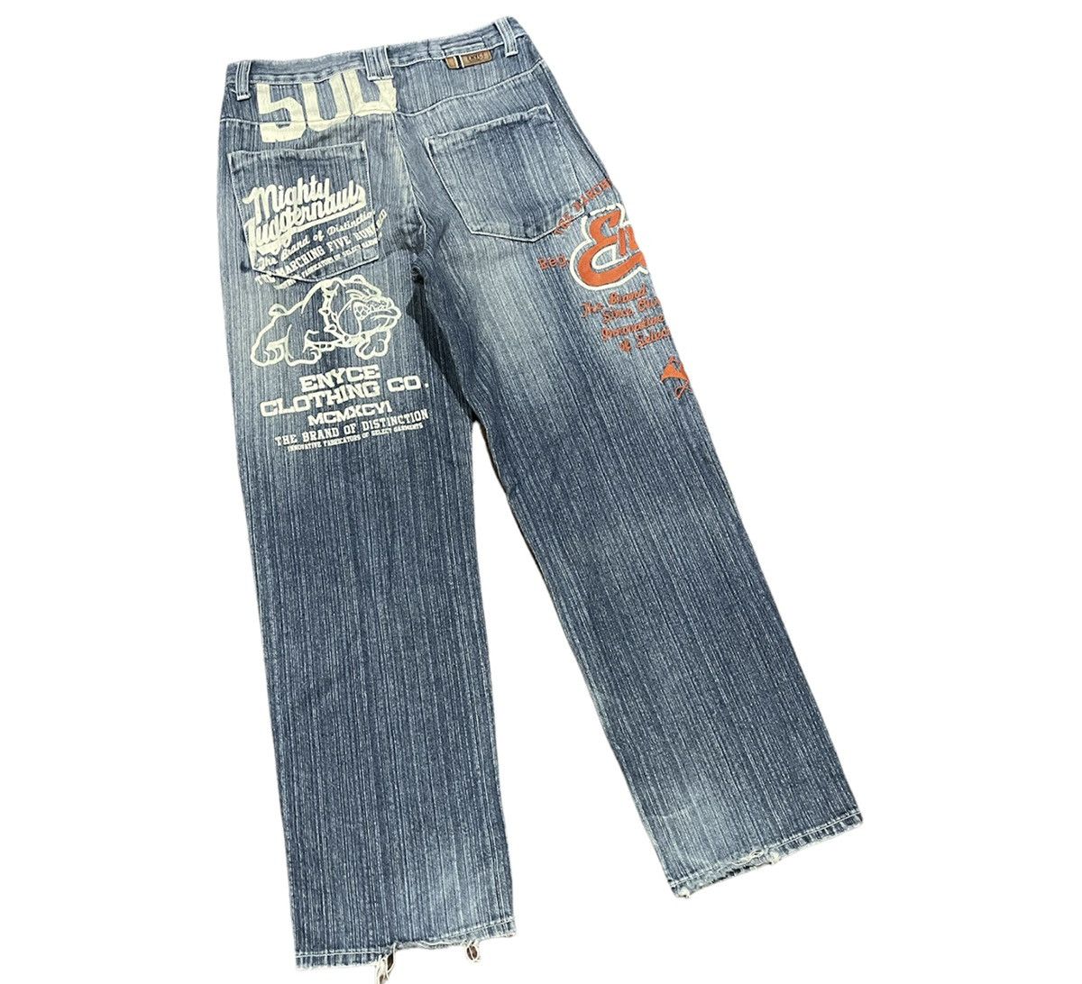 Enyce Vintage 90s Enyce Marching 500 Hip Hop Denim Jeans Size US 32 / EU 48 - 6 Thumbnail