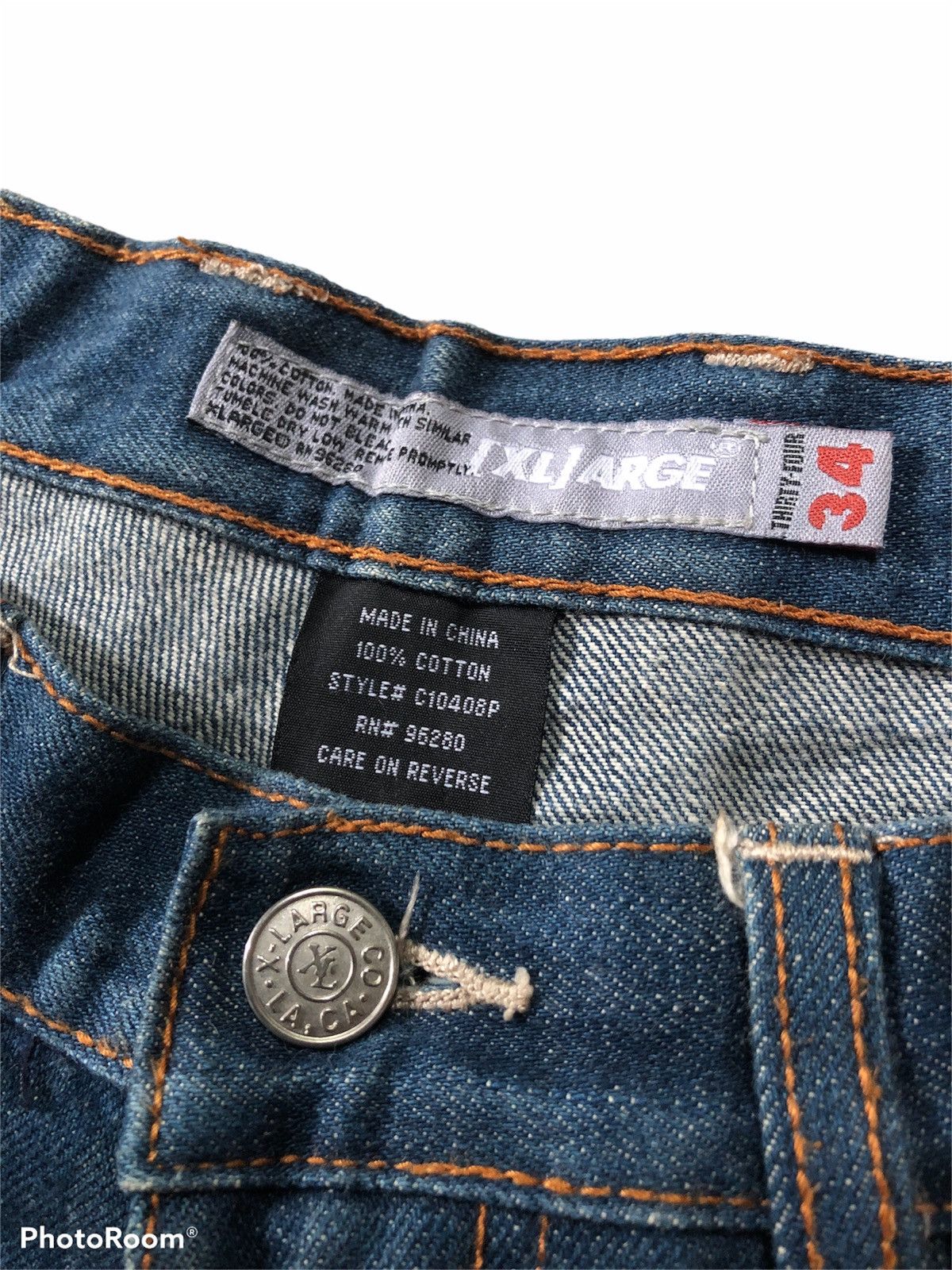 Xlarge WIDE LEG⚡️⚡️XLARGE WASHED BLUE DENIM Size US 34 / EU 50 - 5 Thumbnail