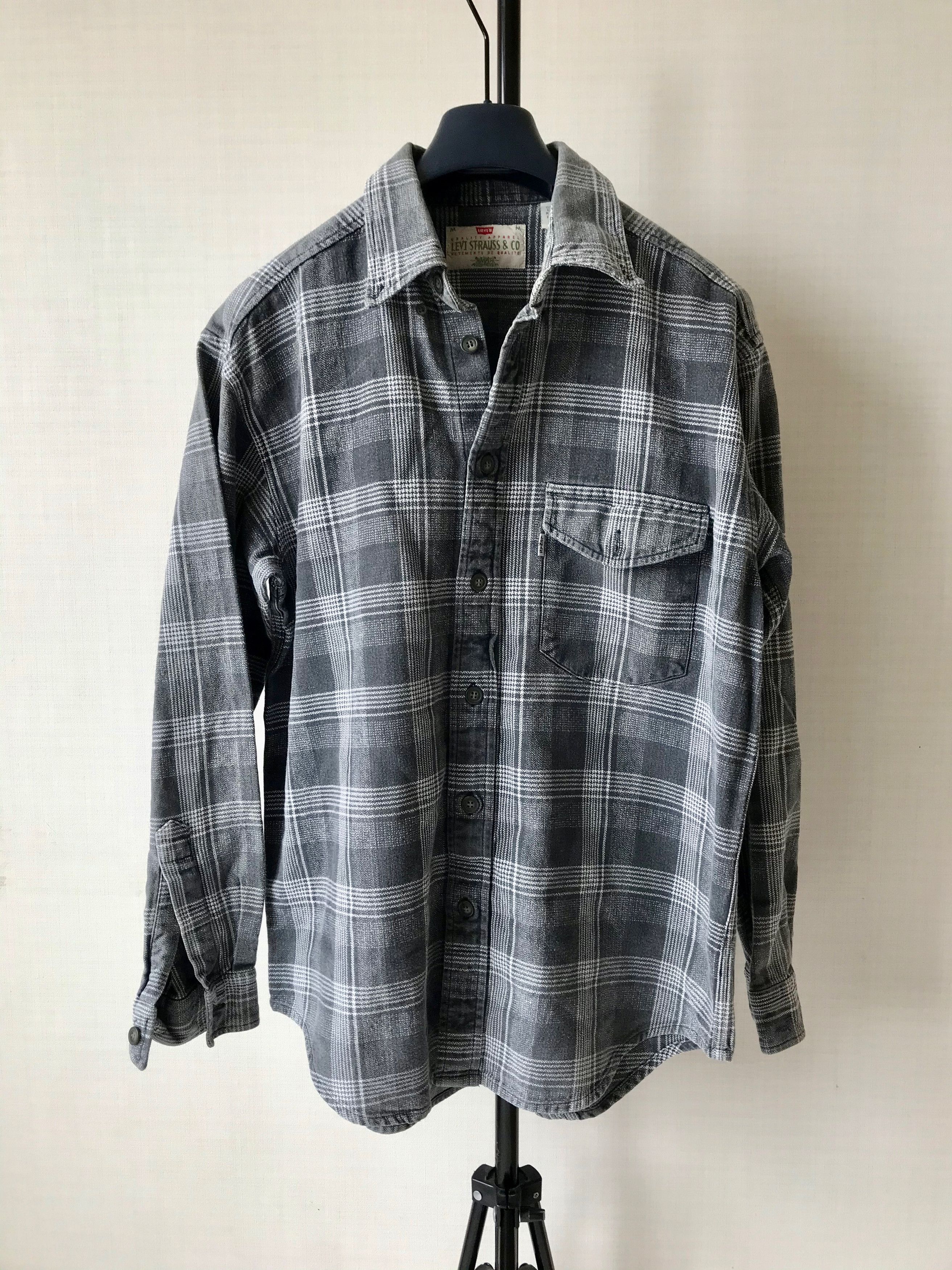 Levi's 1997 Levi's White Tab Plaid Shirt Plaid Overshirt Size US M / EU 48-50 / 2 - 1 Thumbnail