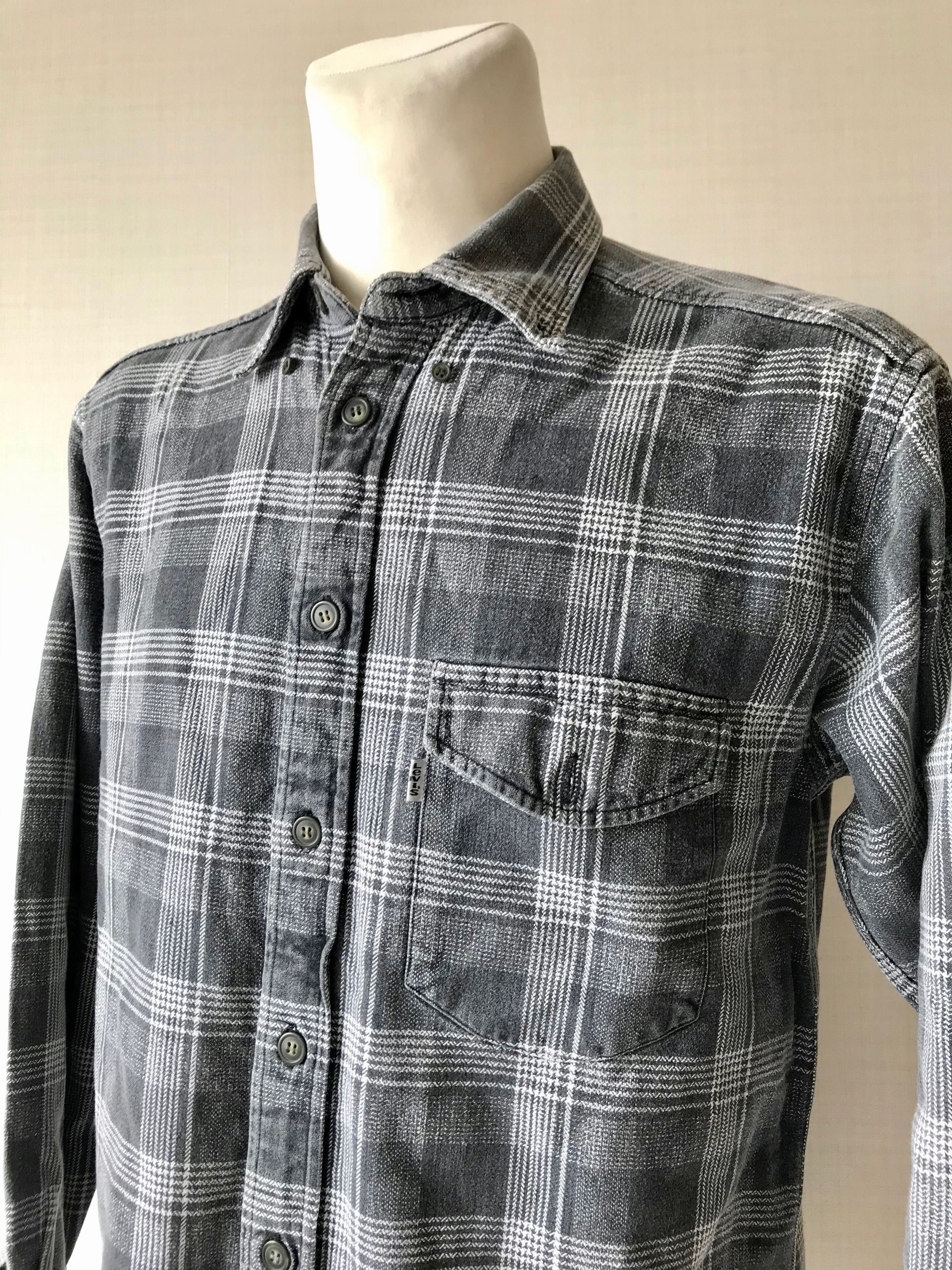 Levi's 1997 Levi's White Tab Plaid Shirt Plaid Overshirt Size US M / EU 48-50 / 2 - 8 Thumbnail