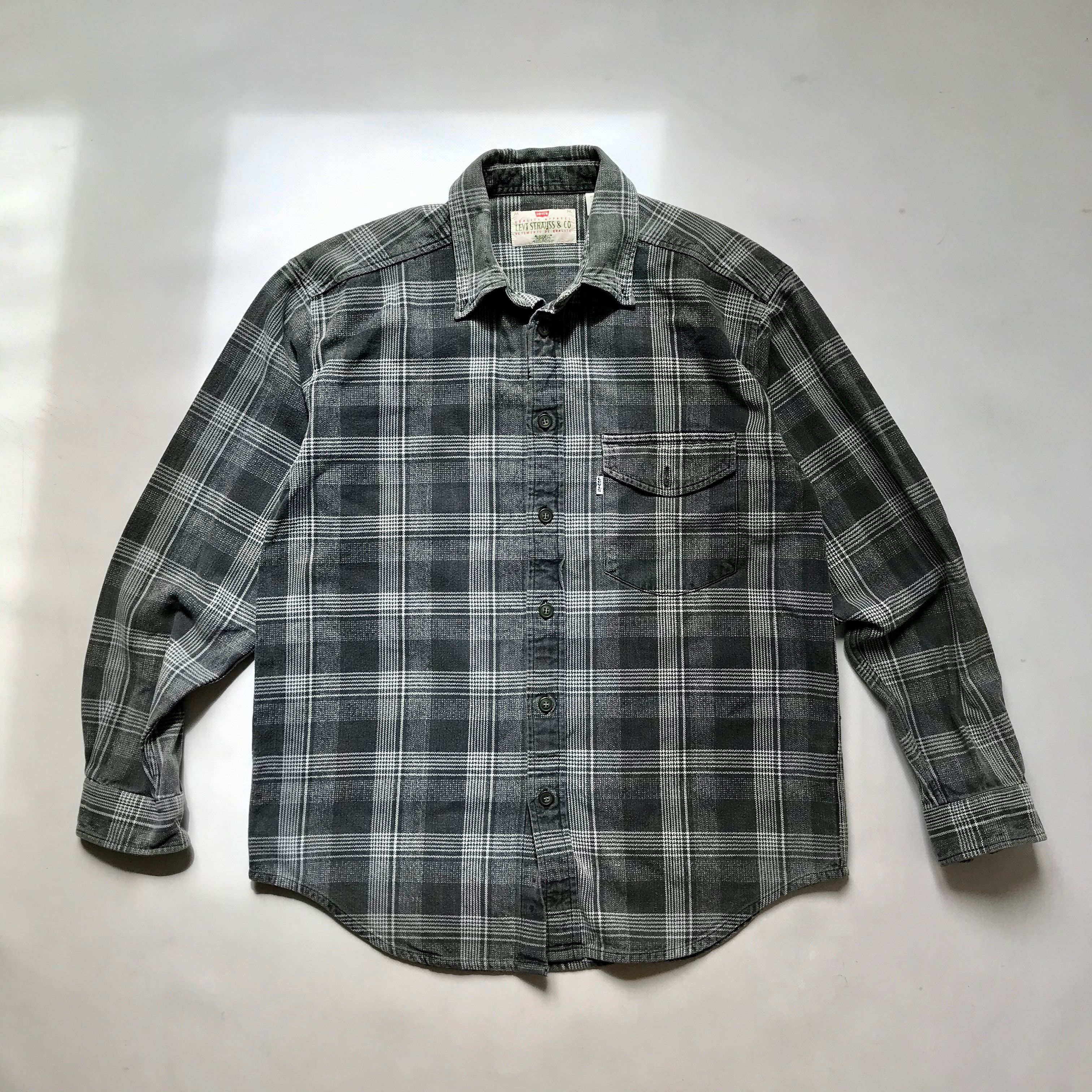 Levi's 1997 Levi's White Tab Plaid Shirt Plaid Overshirt Size US M / EU 48-50 / 2 - 10 Thumbnail