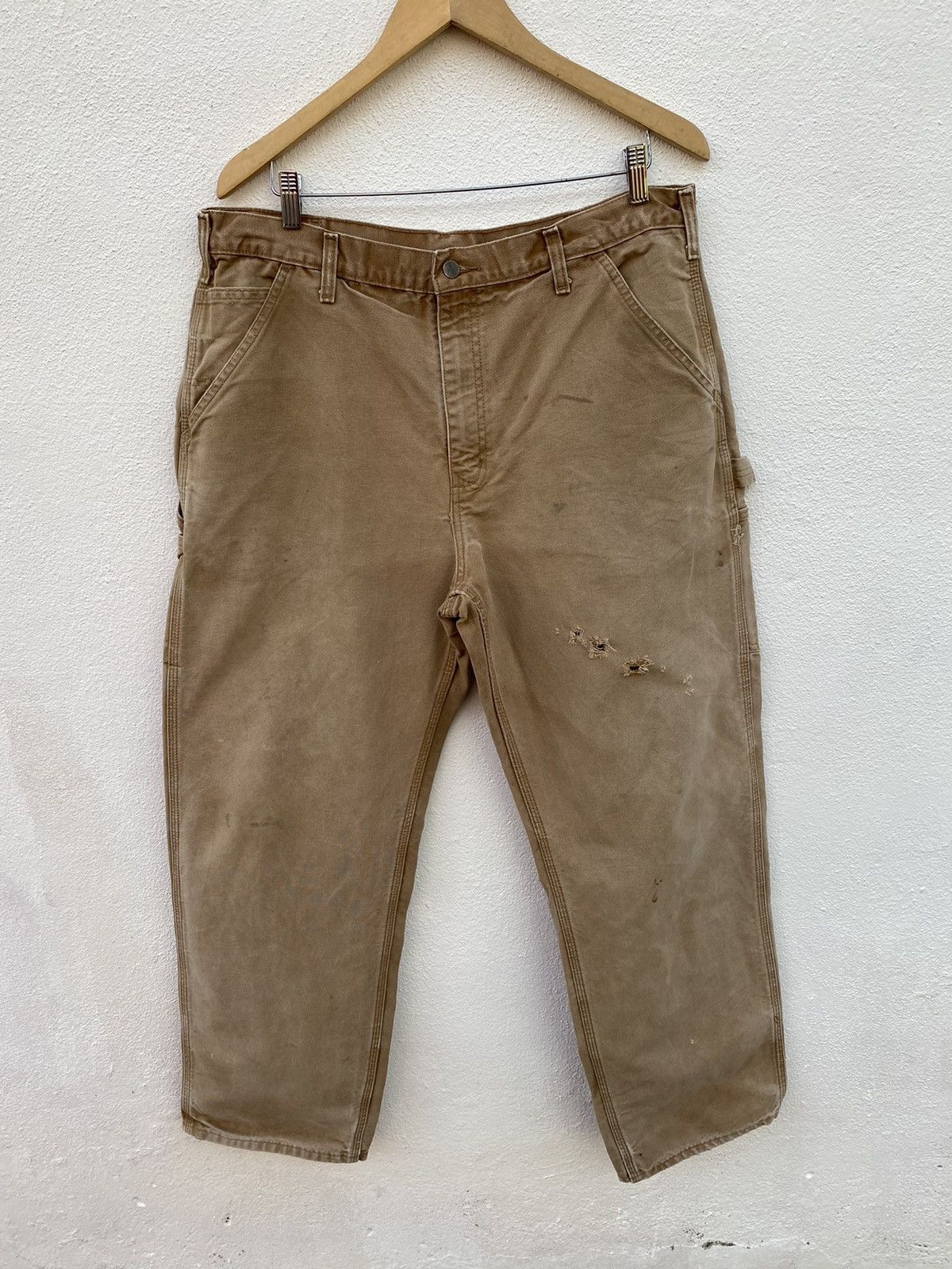 Carhartt Vintage Carhartt Canvas carpenter cargo pants size 36 Size US 36 / EU 52 - 2 Thumbnail