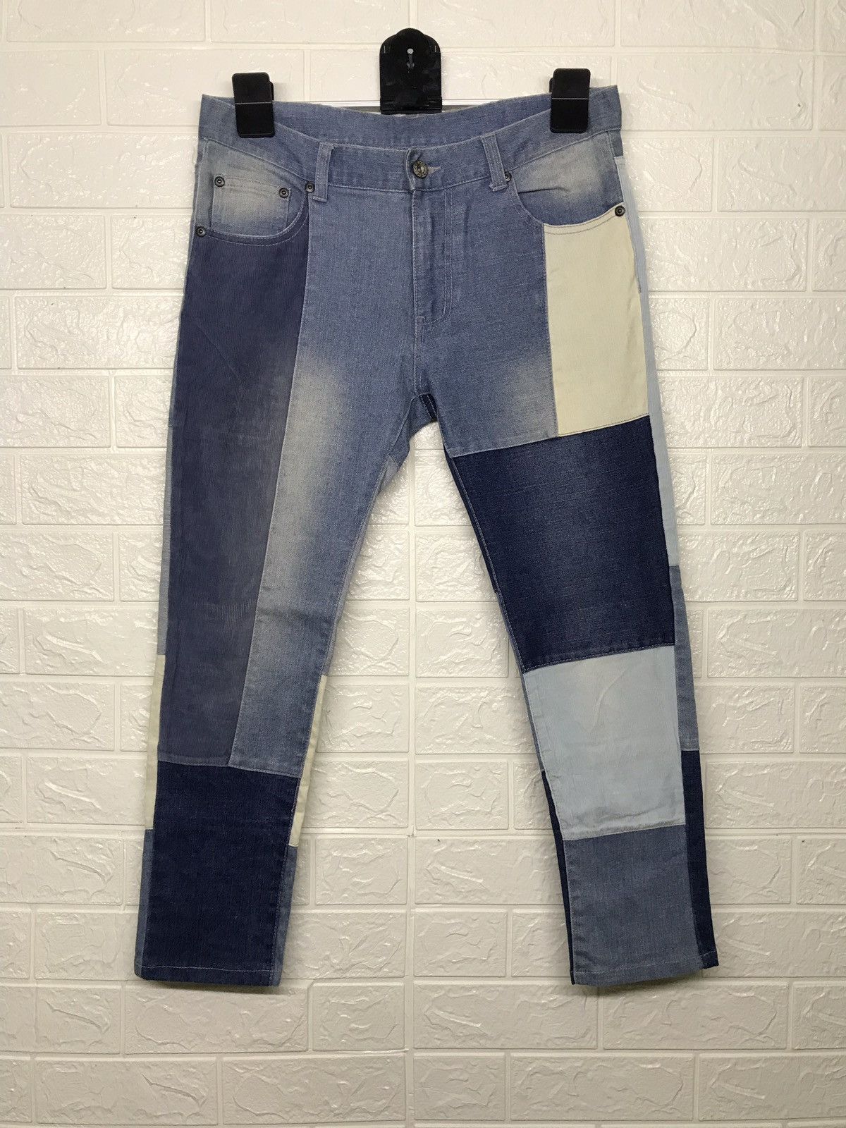 Art Comes First × Designer Custom Made Patchwork Denim Pants Size US 32 / EU 48 - 4 Thumbnail