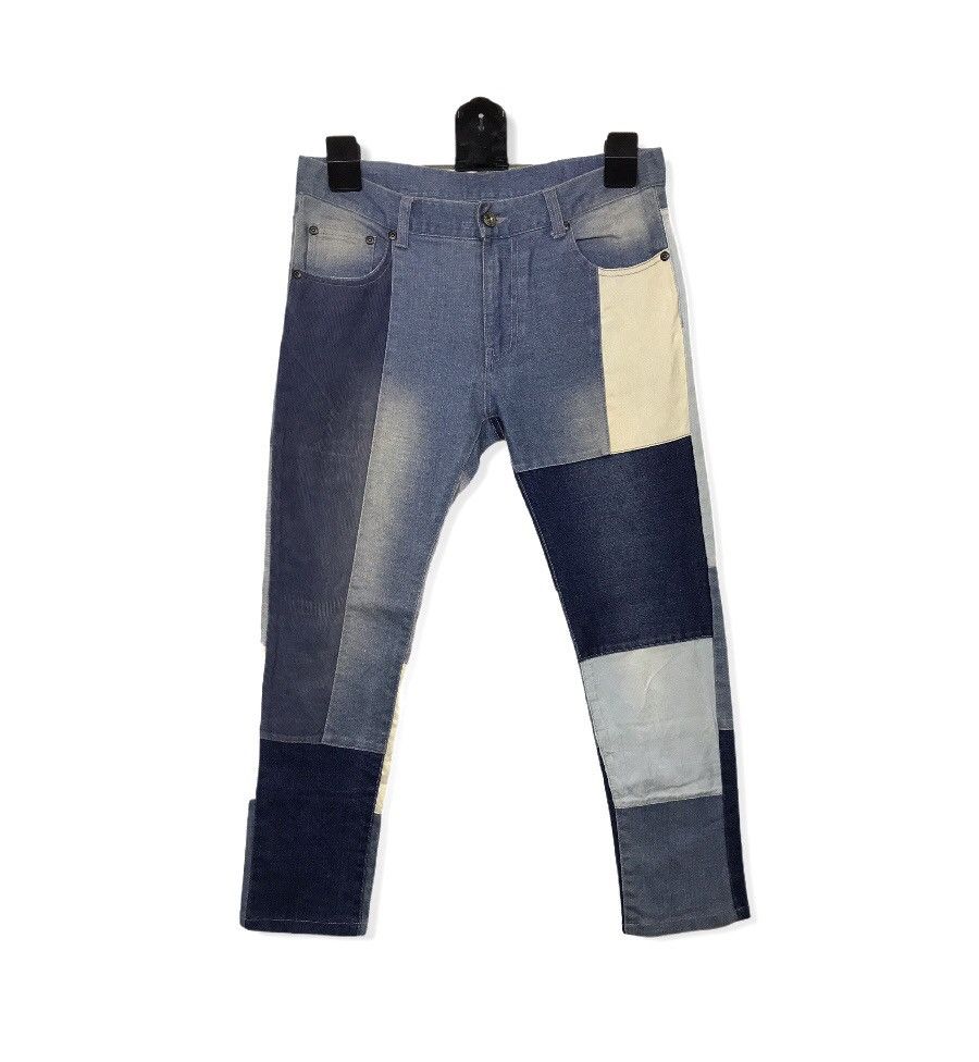 Art Comes First × Designer Custom Made Patchwork Denim Pants Size US 32 / EU 48 - 1 Thumbnail