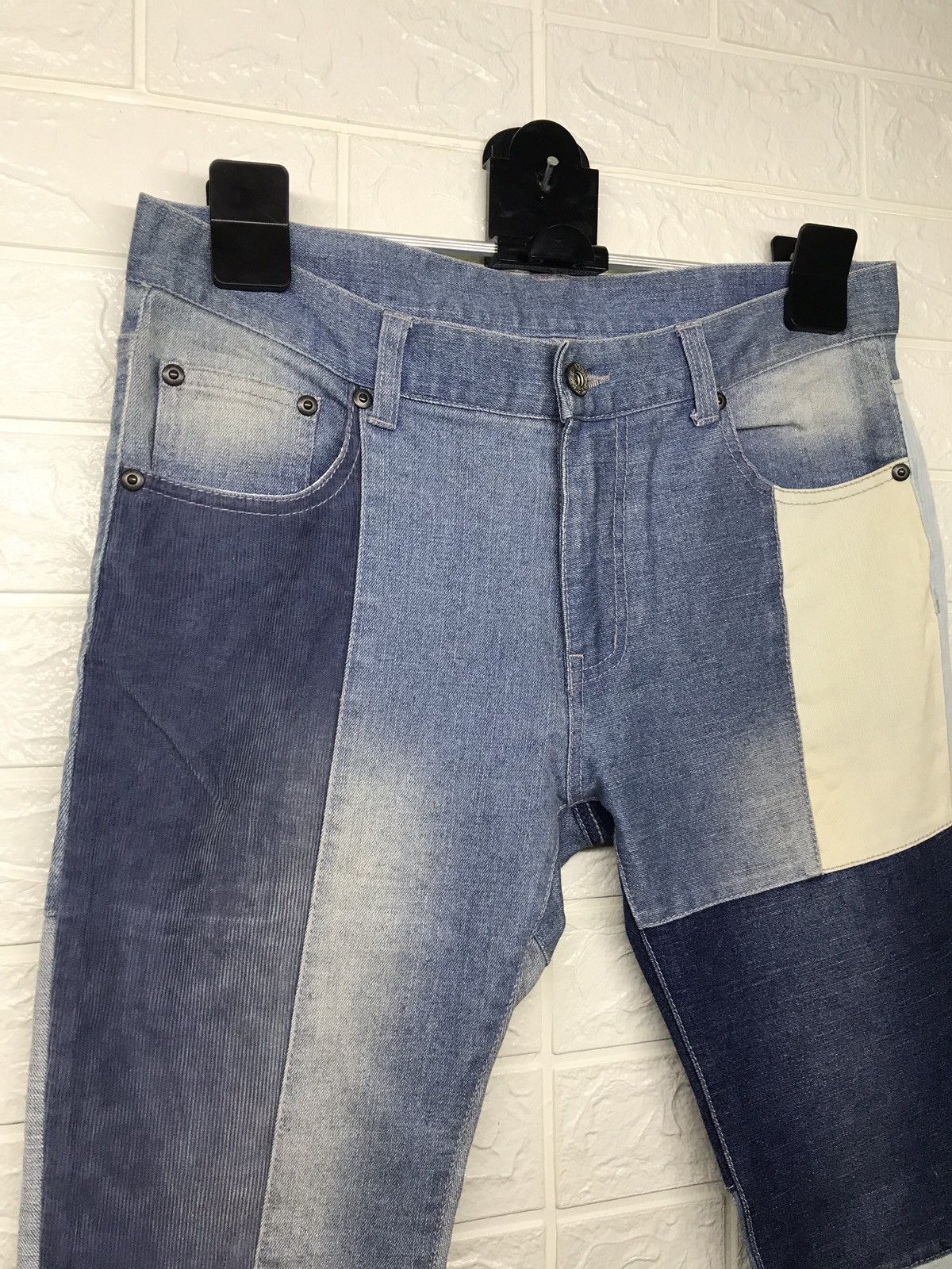 Art Comes First × Designer Custom Made Patchwork Denim Pants Size US 32 / EU 48 - 3 Thumbnail