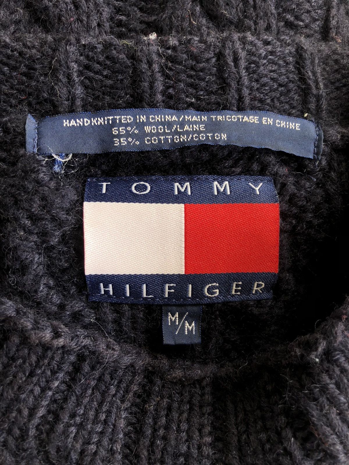 Tommy Hilfiger RARE🔥90s Tommy Hilfiger 🇺🇸 Flag Logo Heavy Wool Knitwear Size US M / EU 48-50 / 2 - 6 Thumbnail