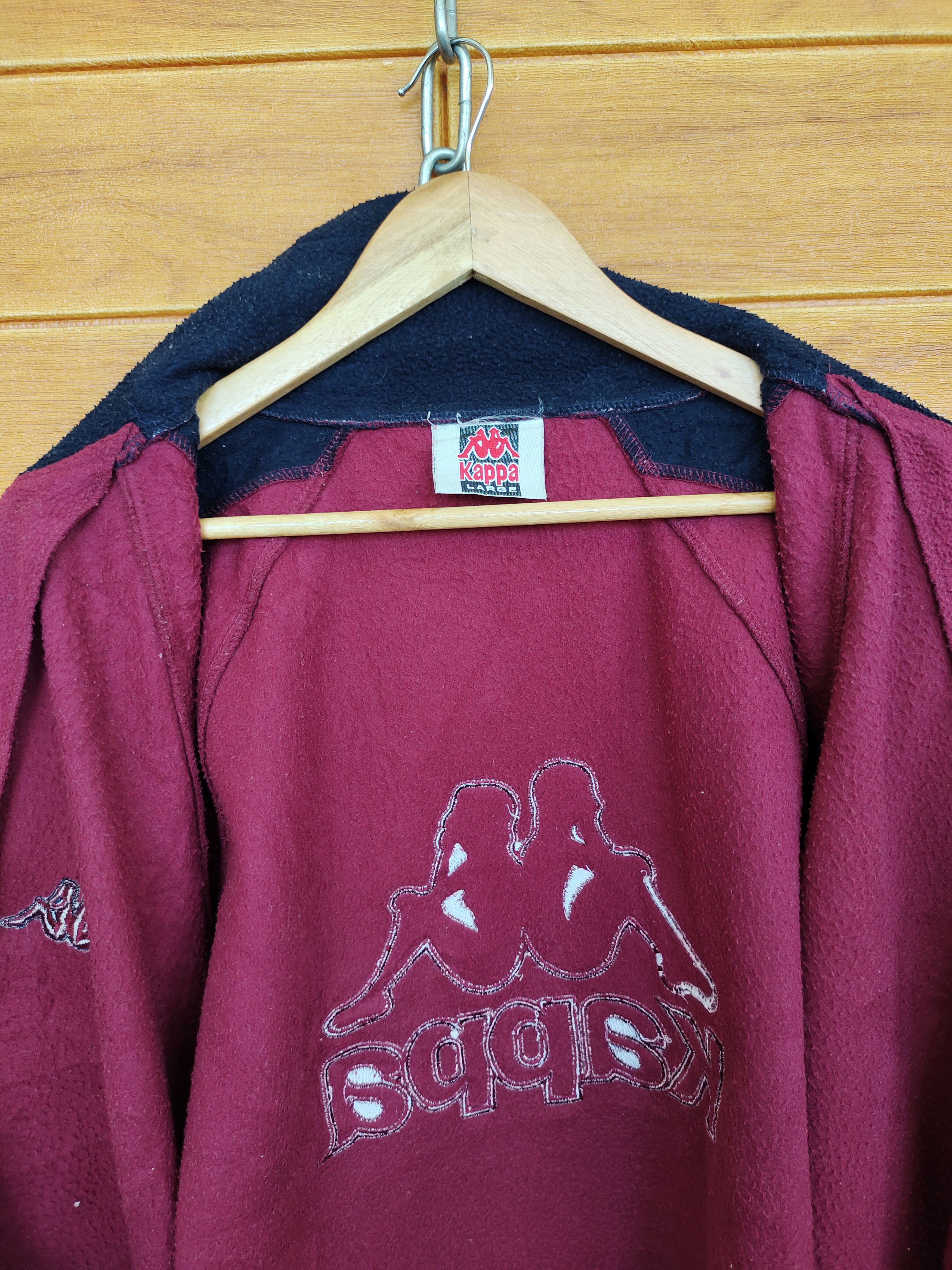 Kappa Vintage 90s KAPPA Embroidered Logo Fleece Sweater -red Size US L / EU 52-54 / 3 - 11 Thumbnail