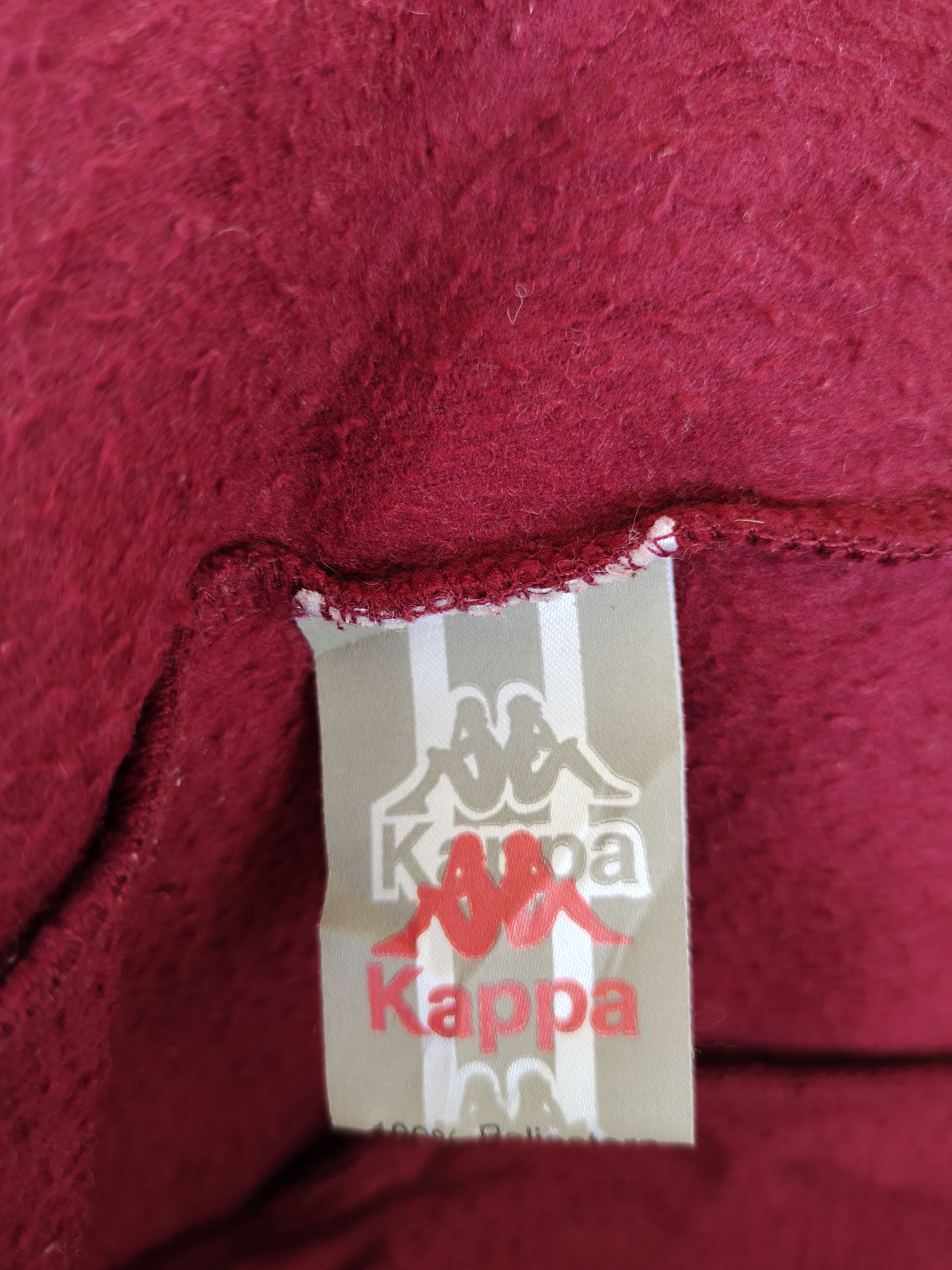 Kappa Vintage 90s KAPPA Embroidered Logo Fleece Sweater -red Size US L / EU 52-54 / 3 - 13 Thumbnail