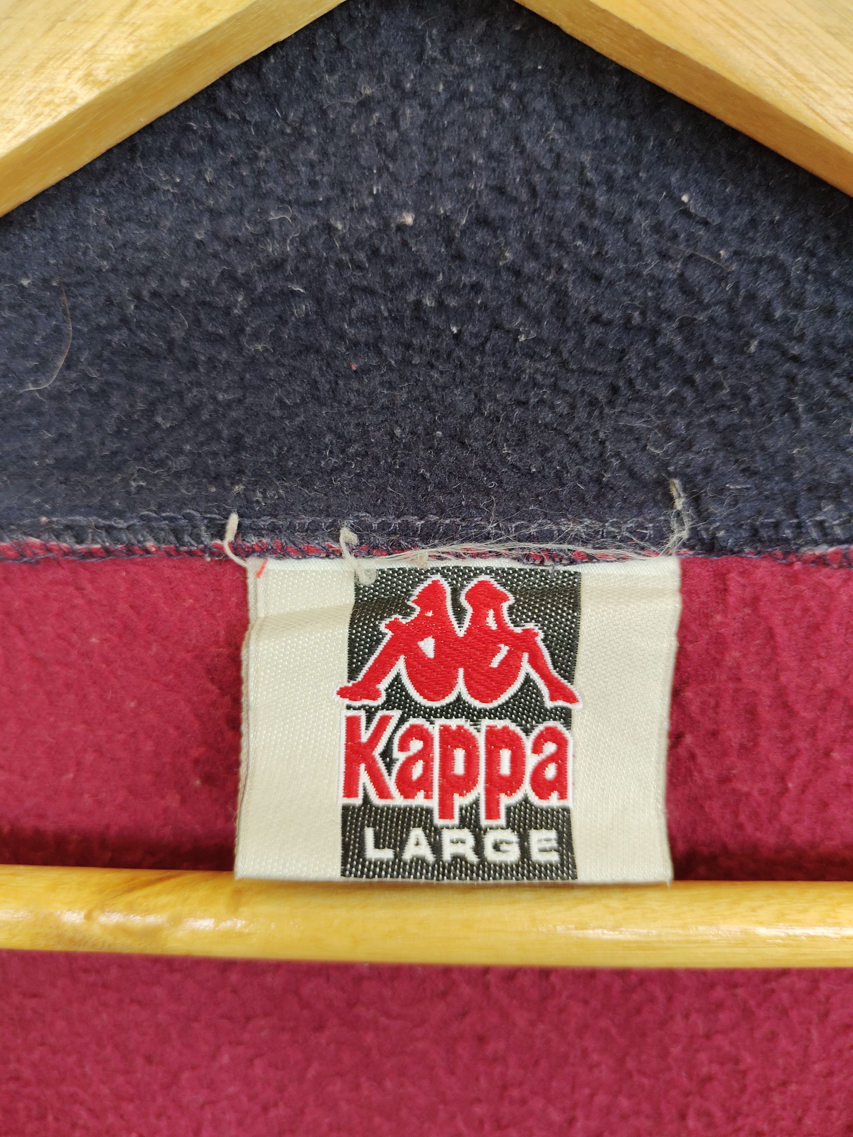 Kappa Vintage 90s KAPPA Embroidered Logo Fleece Sweater -red Size US L / EU 52-54 / 3 - 12 Thumbnail