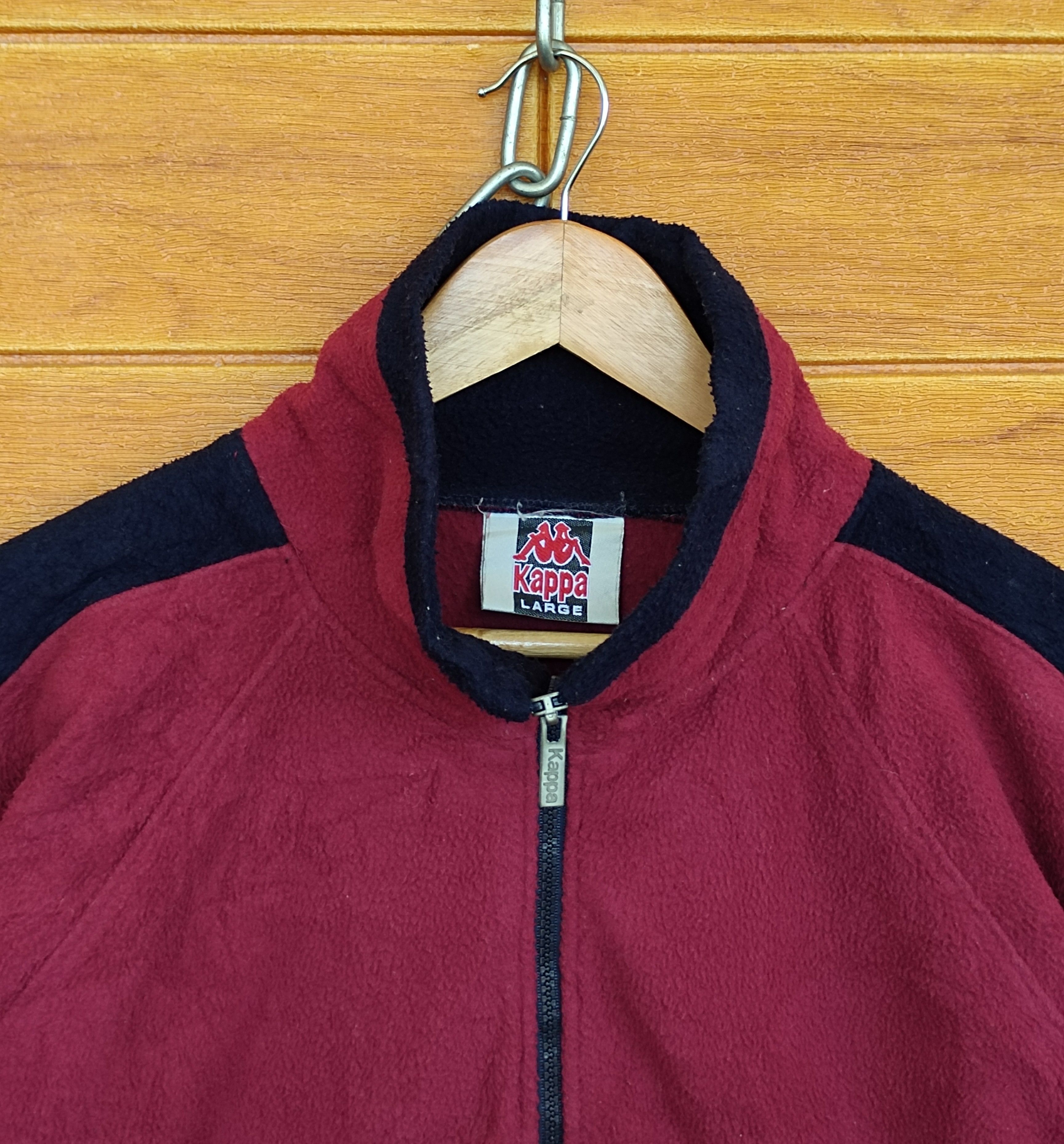 Kappa Vintage 90s KAPPA Embroidered Logo Fleece Sweater -red Size US L / EU 52-54 / 3 - 3 Thumbnail