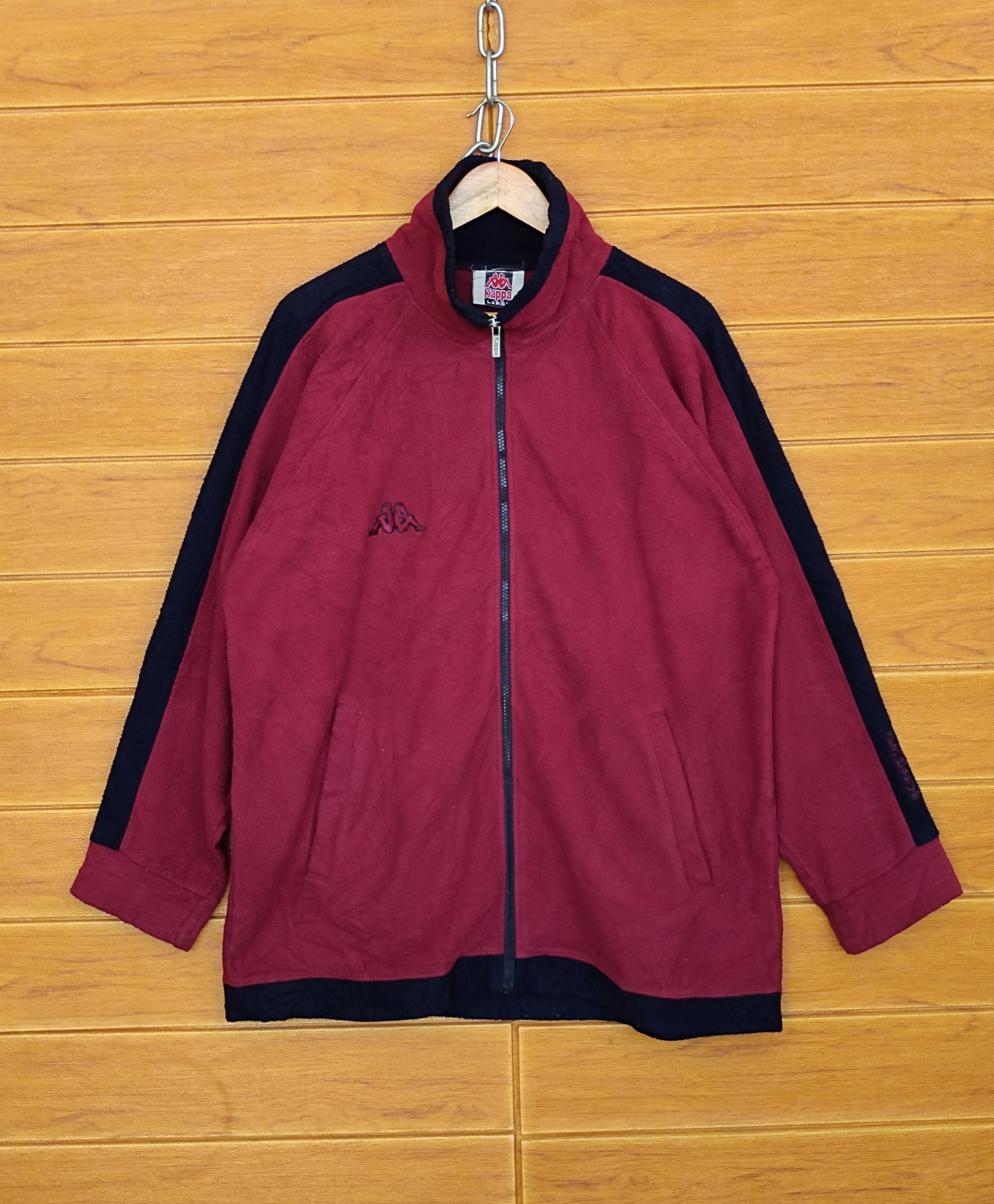 Kappa Vintage 90s KAPPA Embroidered Logo Fleece Sweater -red Size US L / EU 52-54 / 3 - 2 Thumbnail